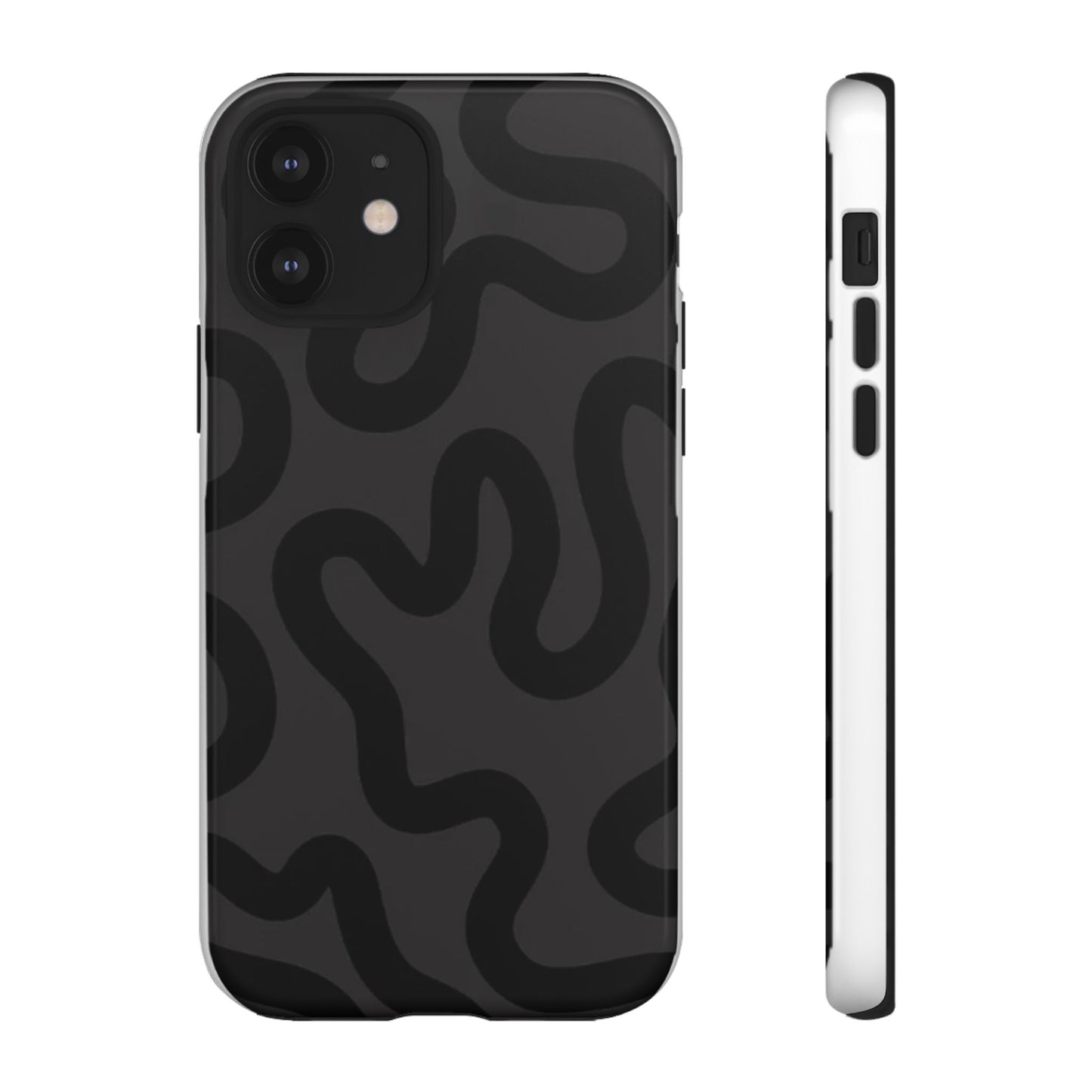 Swirl Lines Abstract Phone Case (Grey)