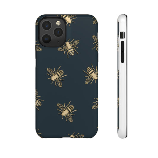 Bees Lux Phone Case (Green & Gold)