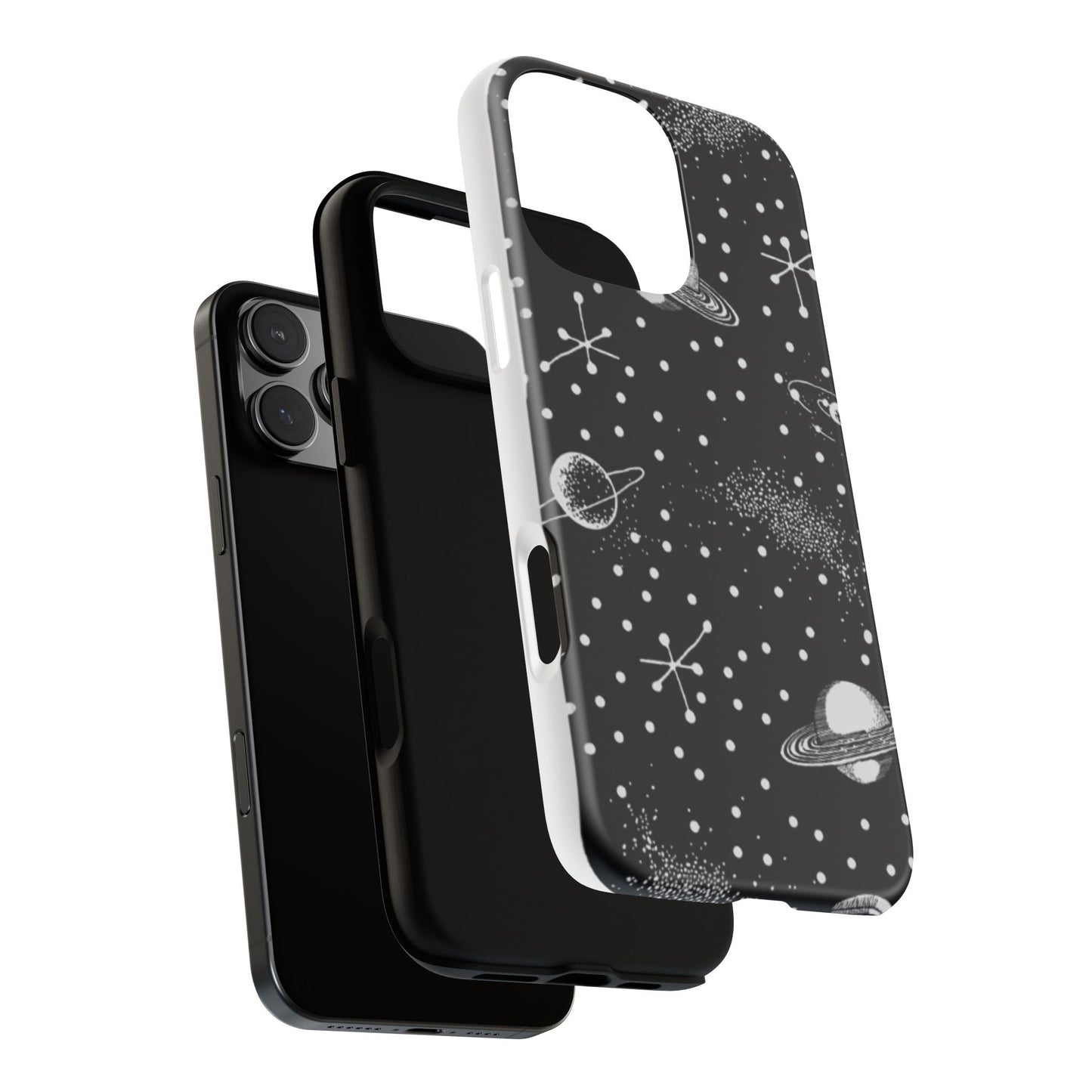 Planet Galaxy Dot Eye Phone Case (Black)