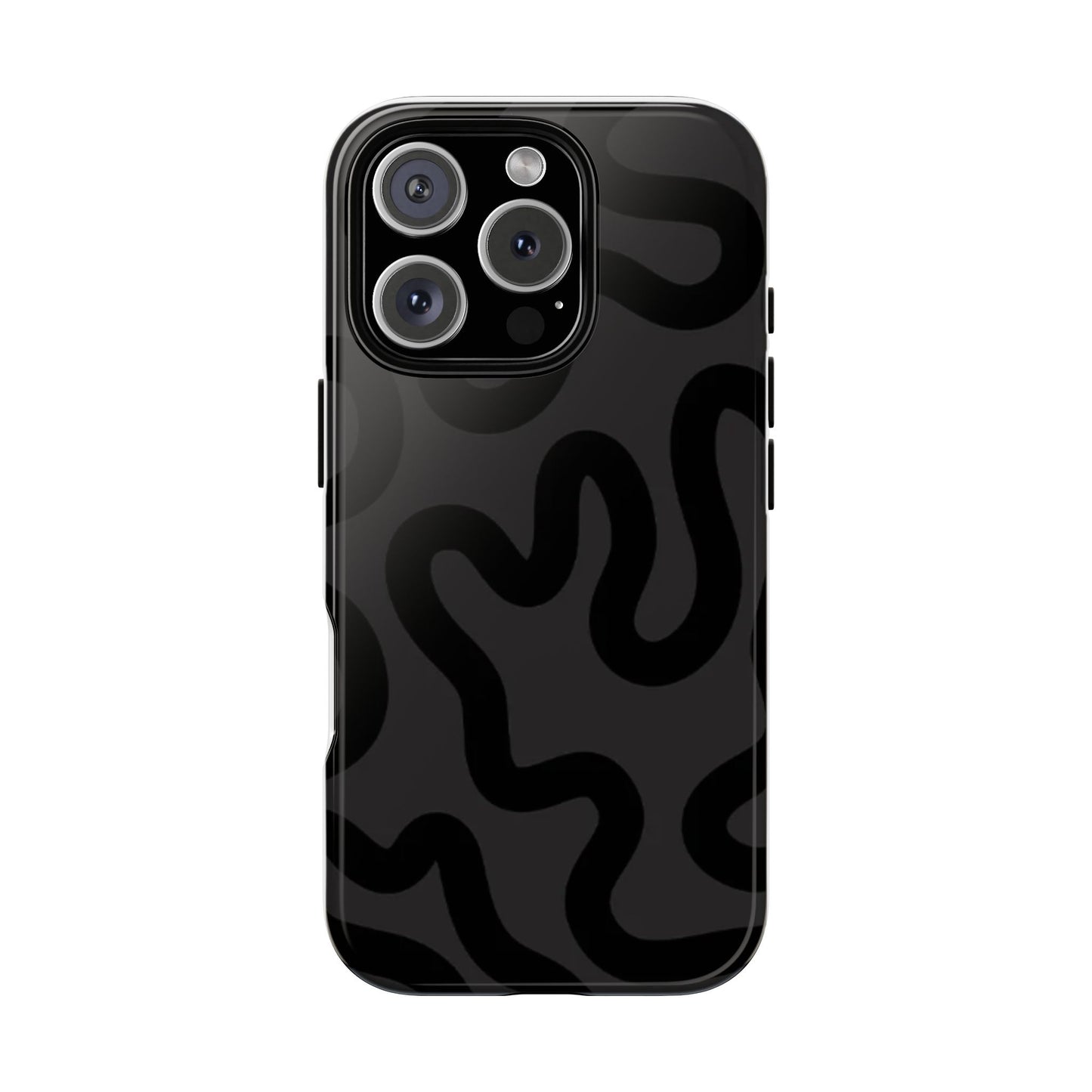 Swirl Lines Abstract Phone Case (Grey)