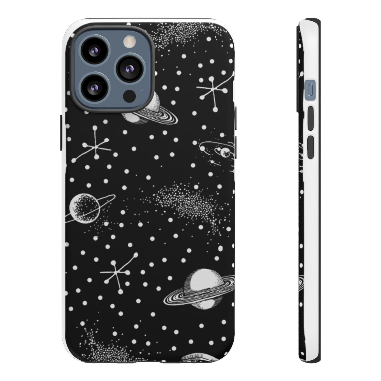 Planet Galaxy Dot Eye Phone Case (Black)