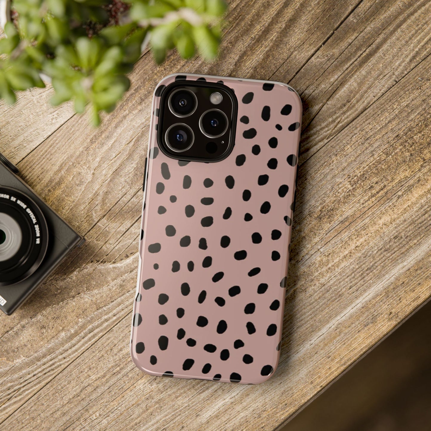 Polka Dots Memphis Phone Case (Pink)