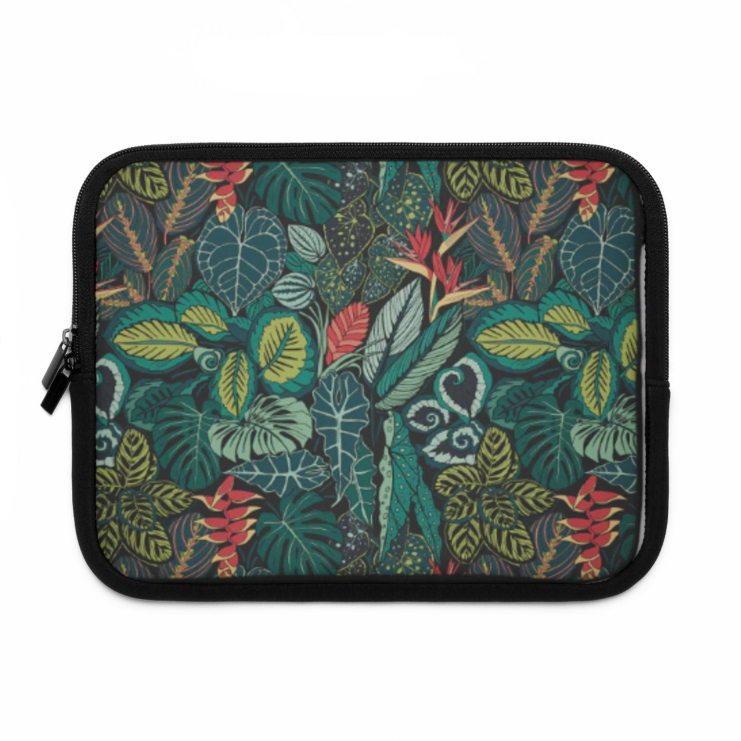 Jungle Leaves by Freya's Prints Laptop Sleeve (Green)