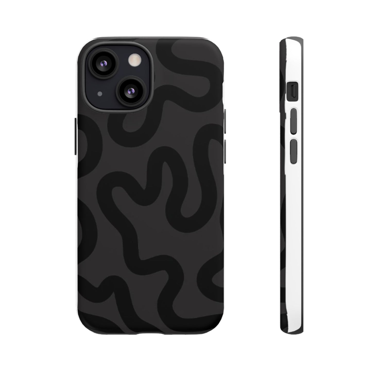 Swirl Lines Abstract Phone Case (Grey)