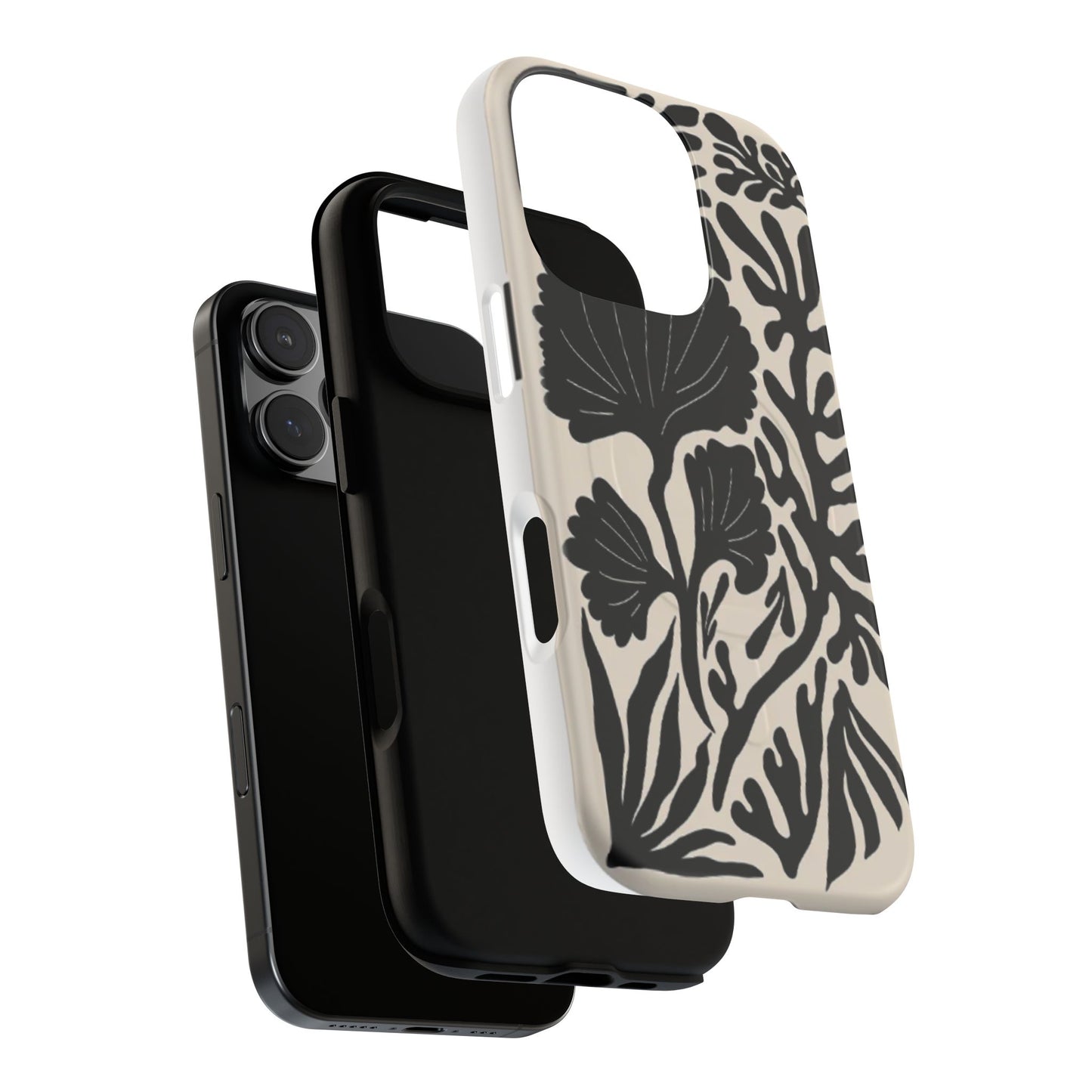 Abstract Coral Reef MagSafe Phone Case (Cream)