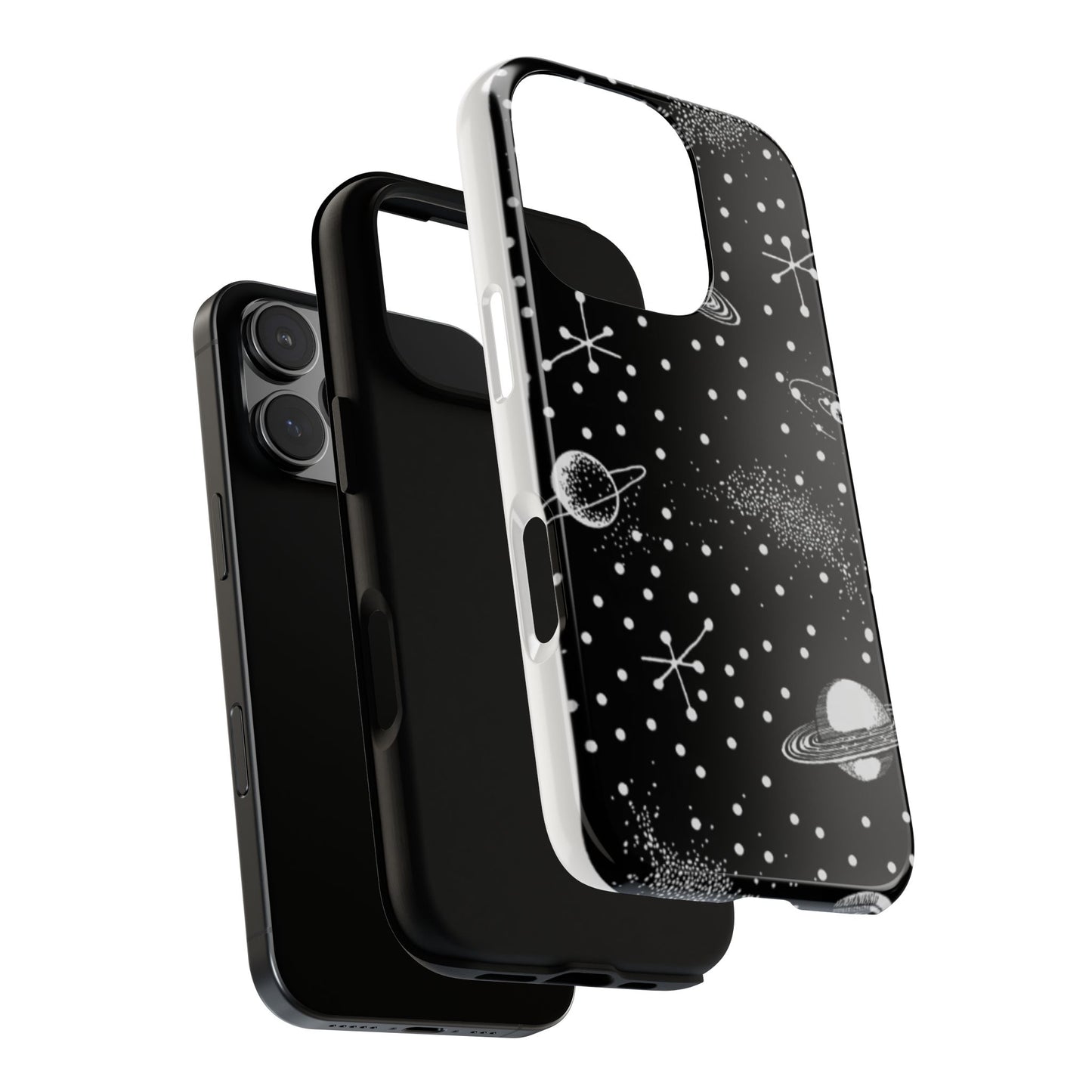 Planet Galaxy Dot Eye Phone Case (Black)