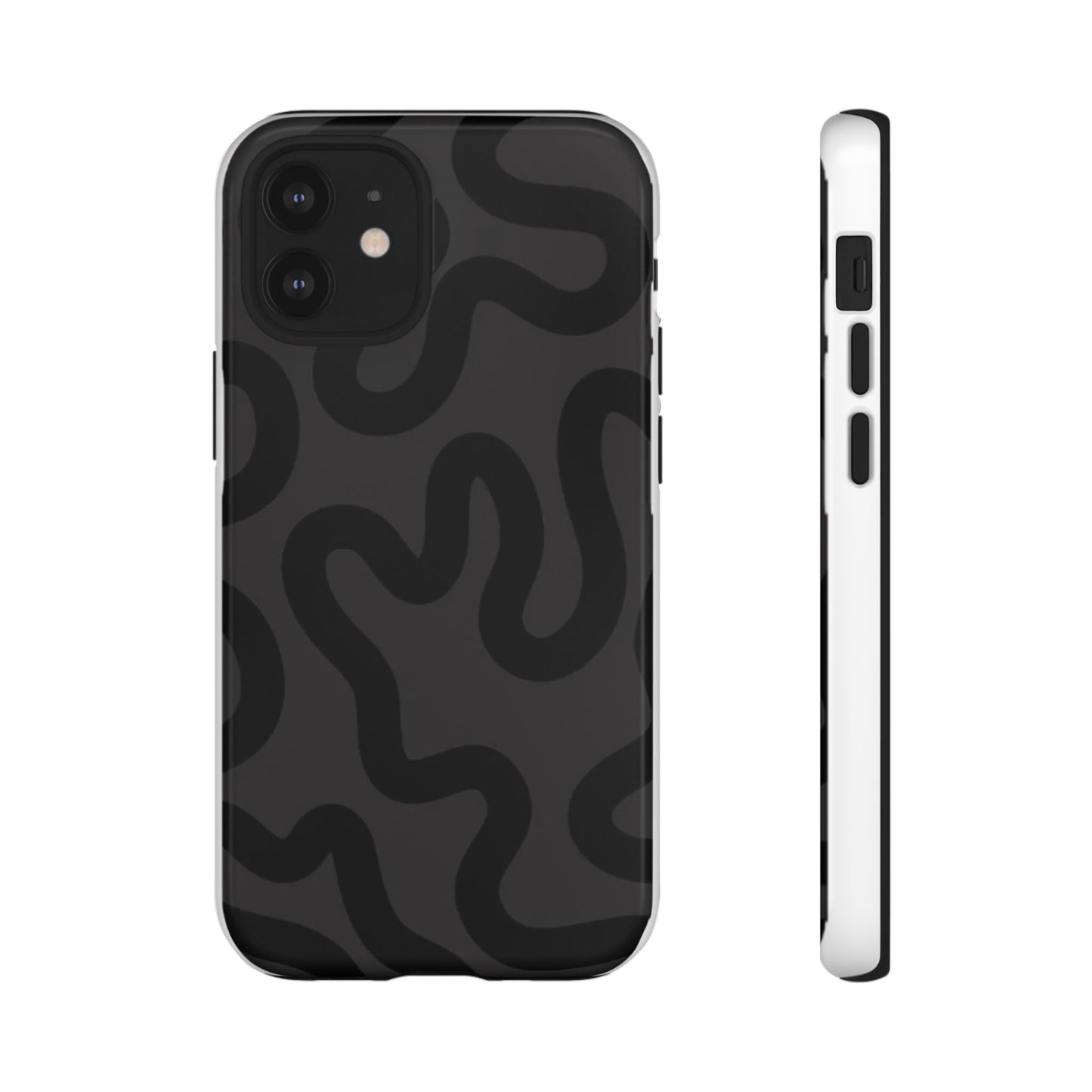 Swirl Lines Abstract Phone Case (Grey)