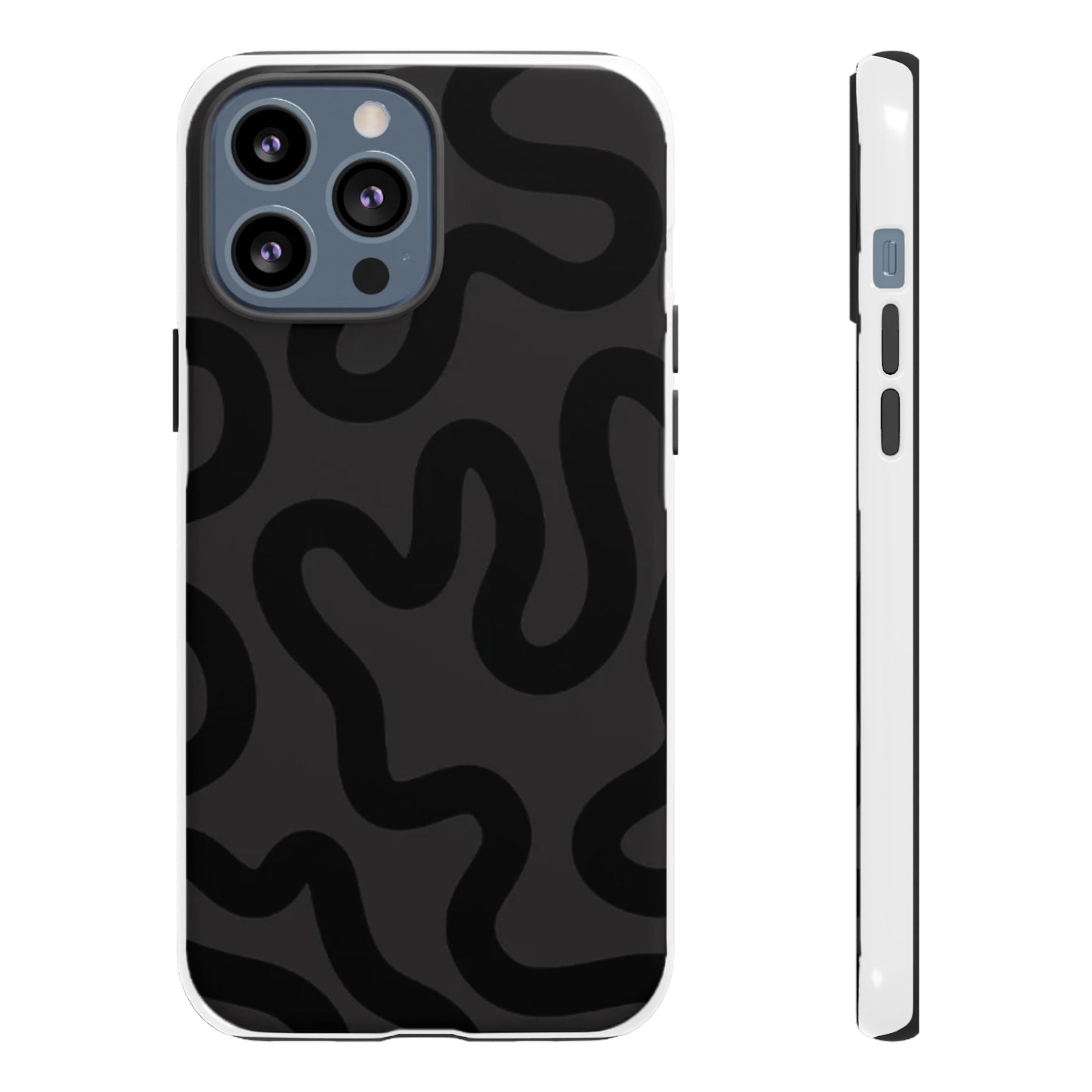 Swirl Lines Abstract Phone Case (Grey)