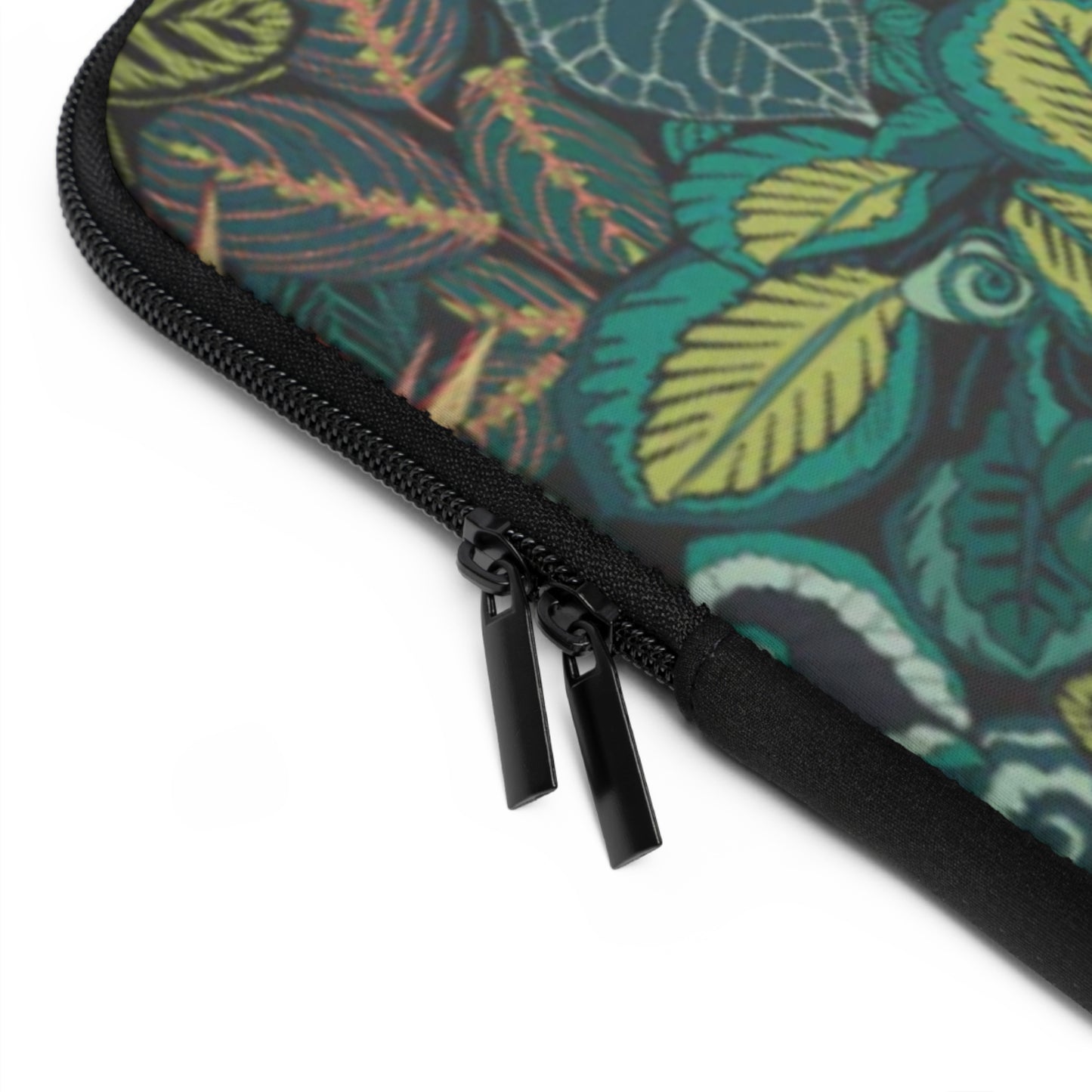 Jungle Leaves by Freya's Prints Laptop Sleeve (Green)