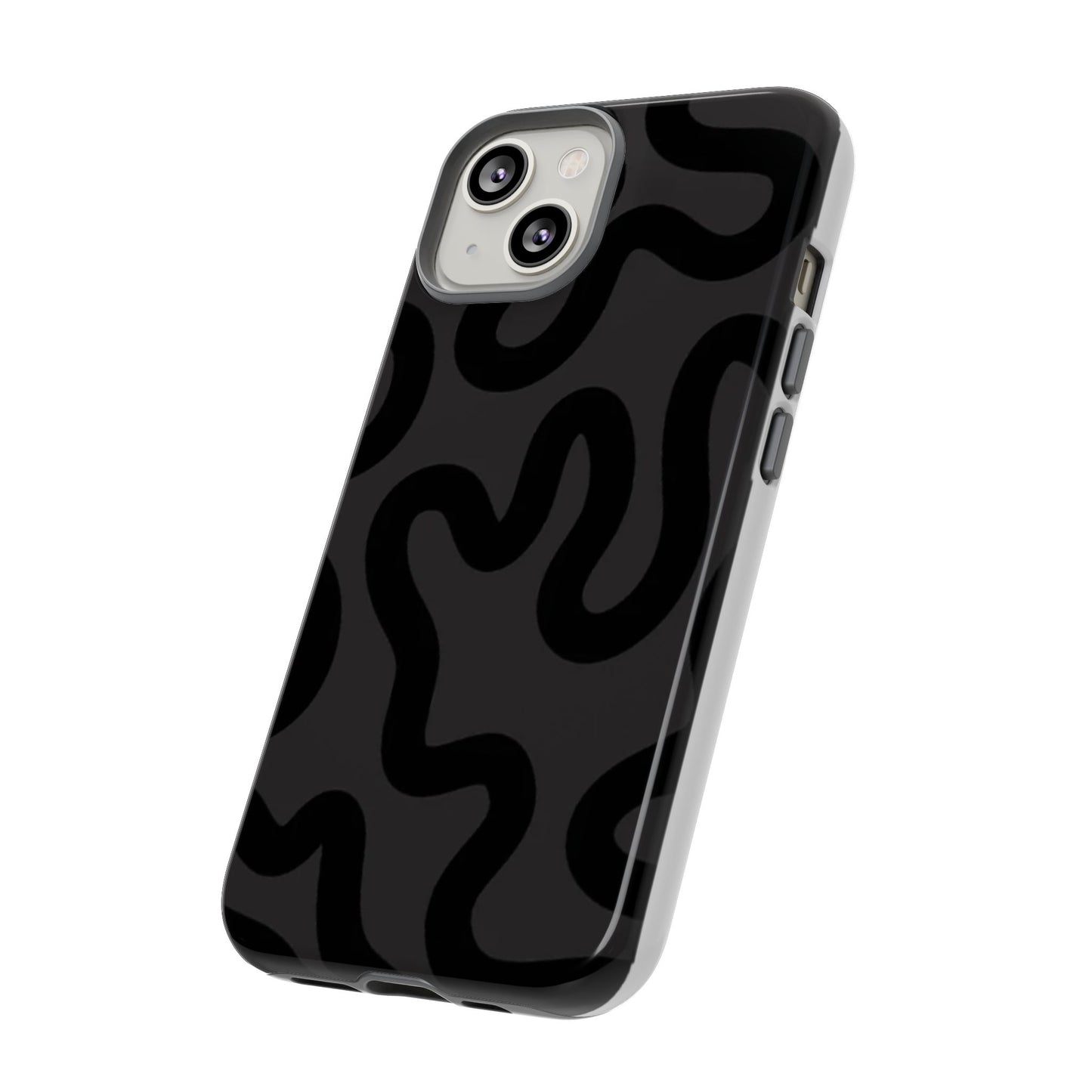 Swirl Lines Abstract Phone Case (Grey)