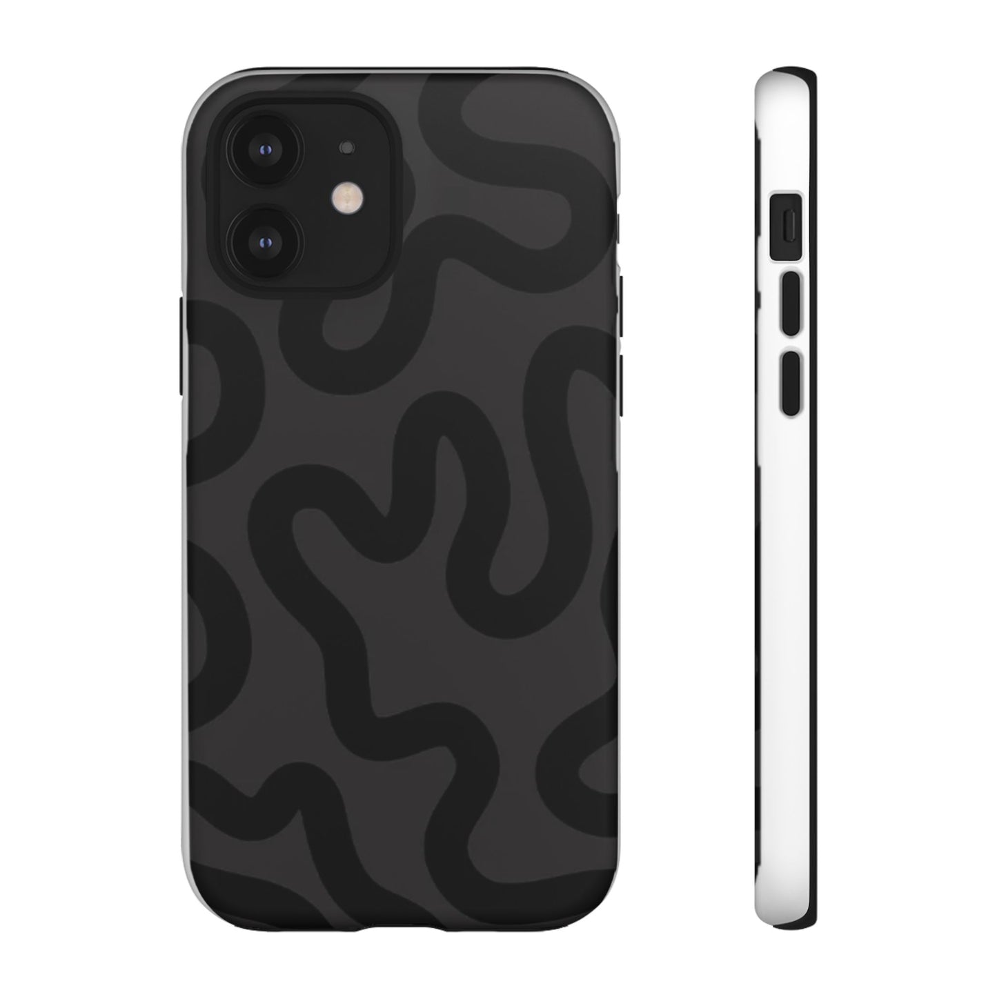 Swirl Lines Abstract Phone Case (Grey)