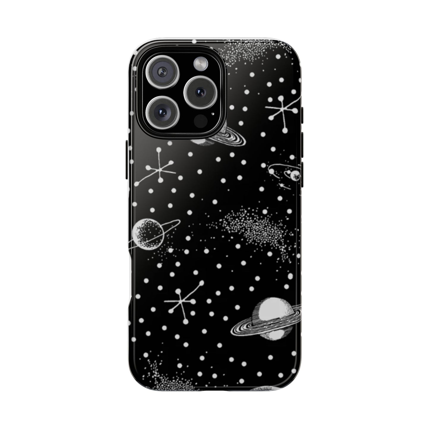 Planet Galaxy Dot Eye Phone Case (Black)