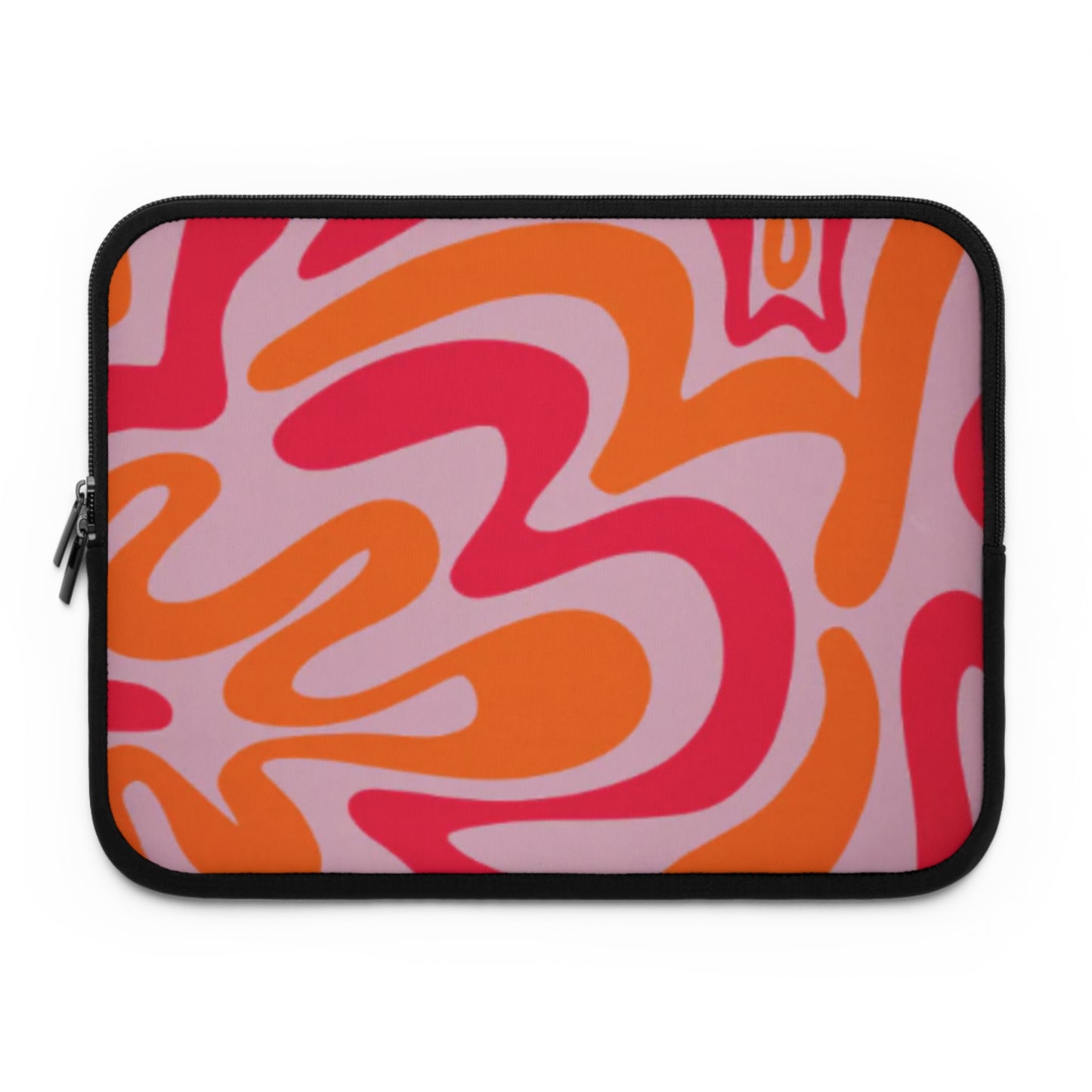 Swirl Shapes Laptop Sleeve (Pink Red)