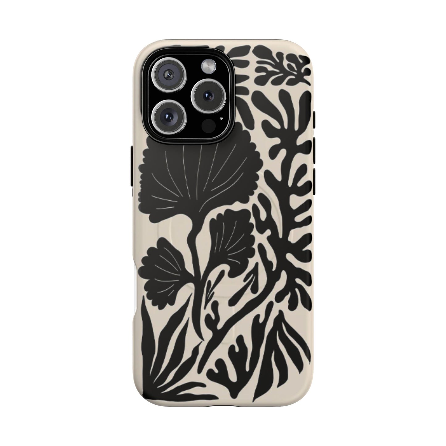 Abstract Coral Reef MagSafe Phone Case (Cream)