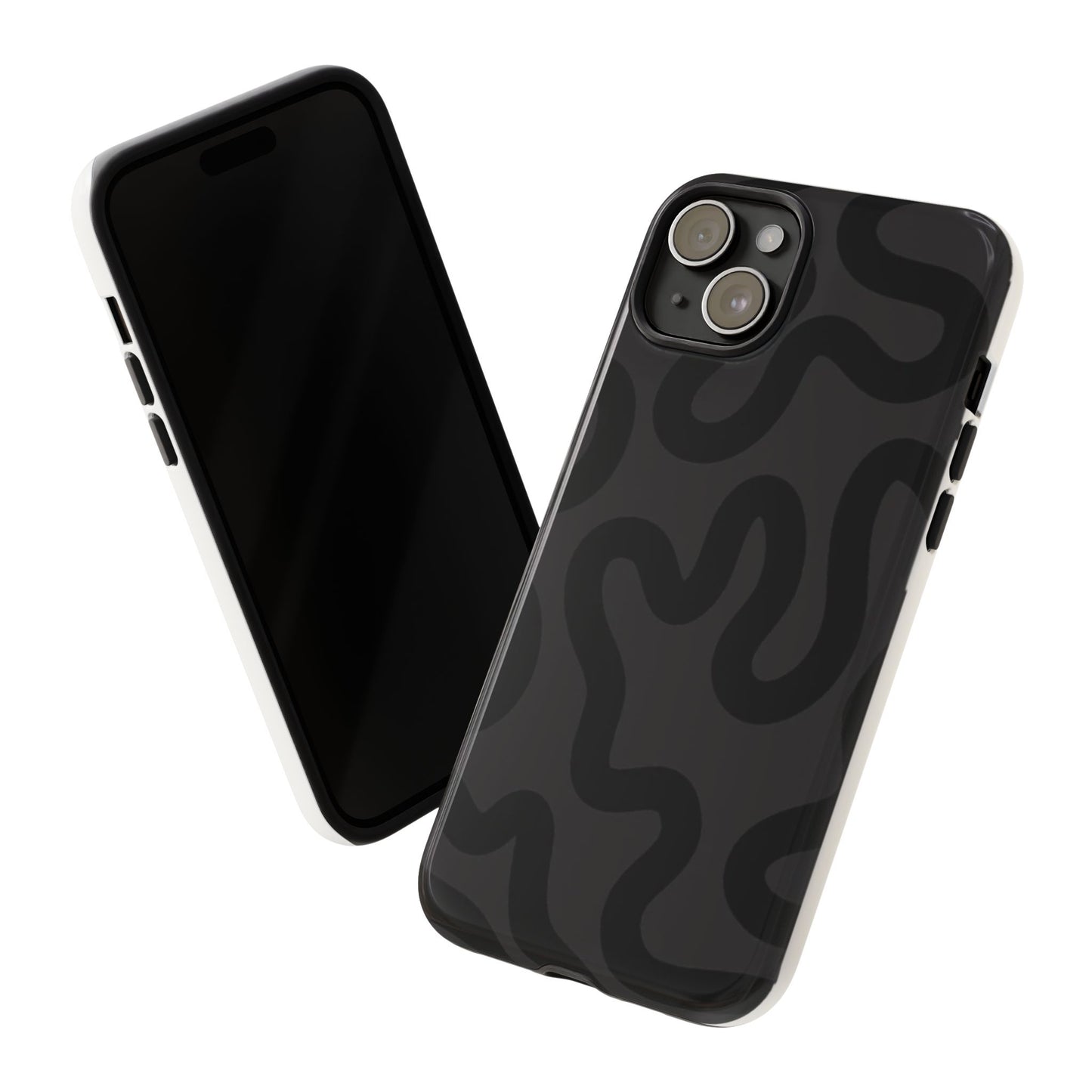 Swirl Lines Abstract Phone Case (Grey)