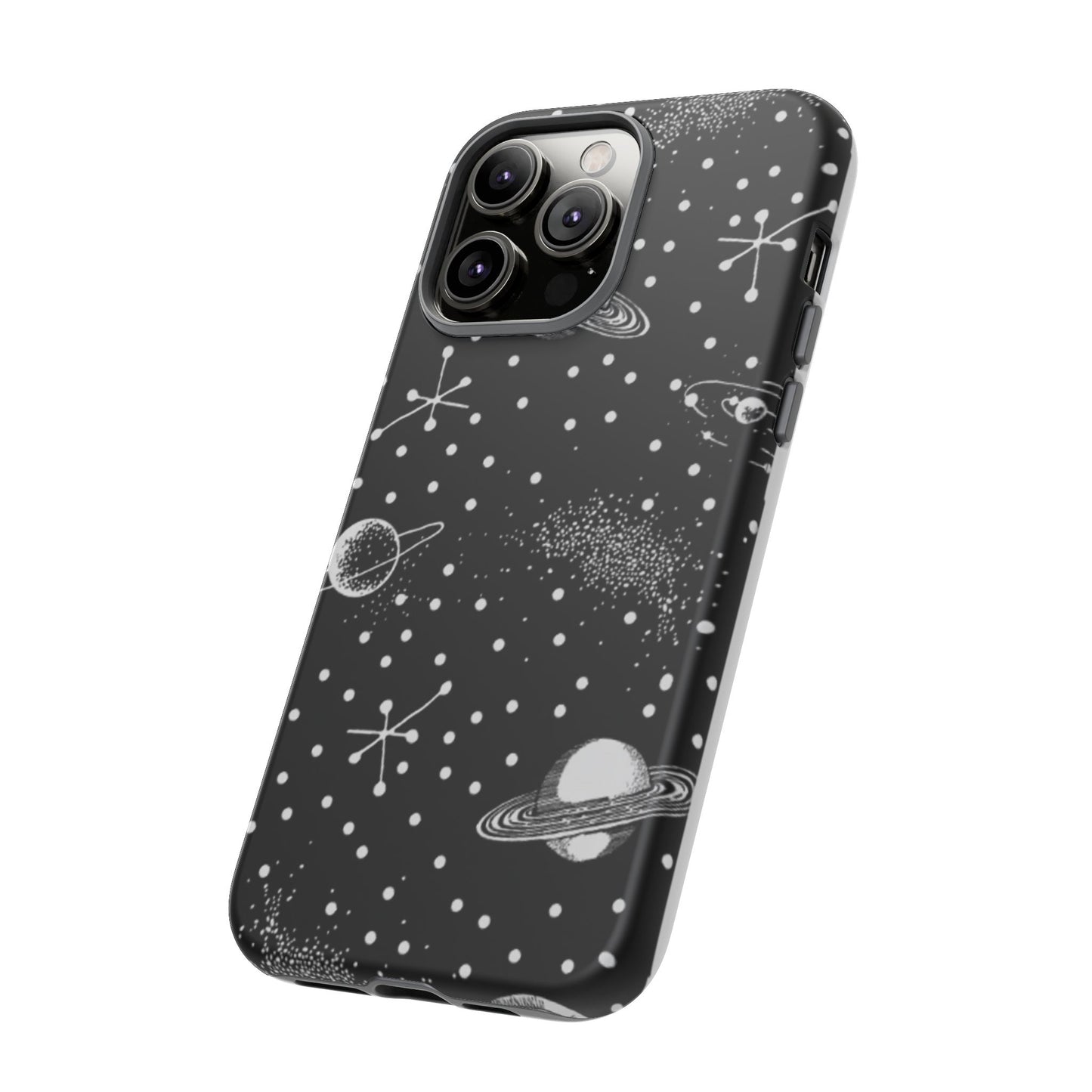 Planet Galaxy Dot Eye Phone Case (Black)