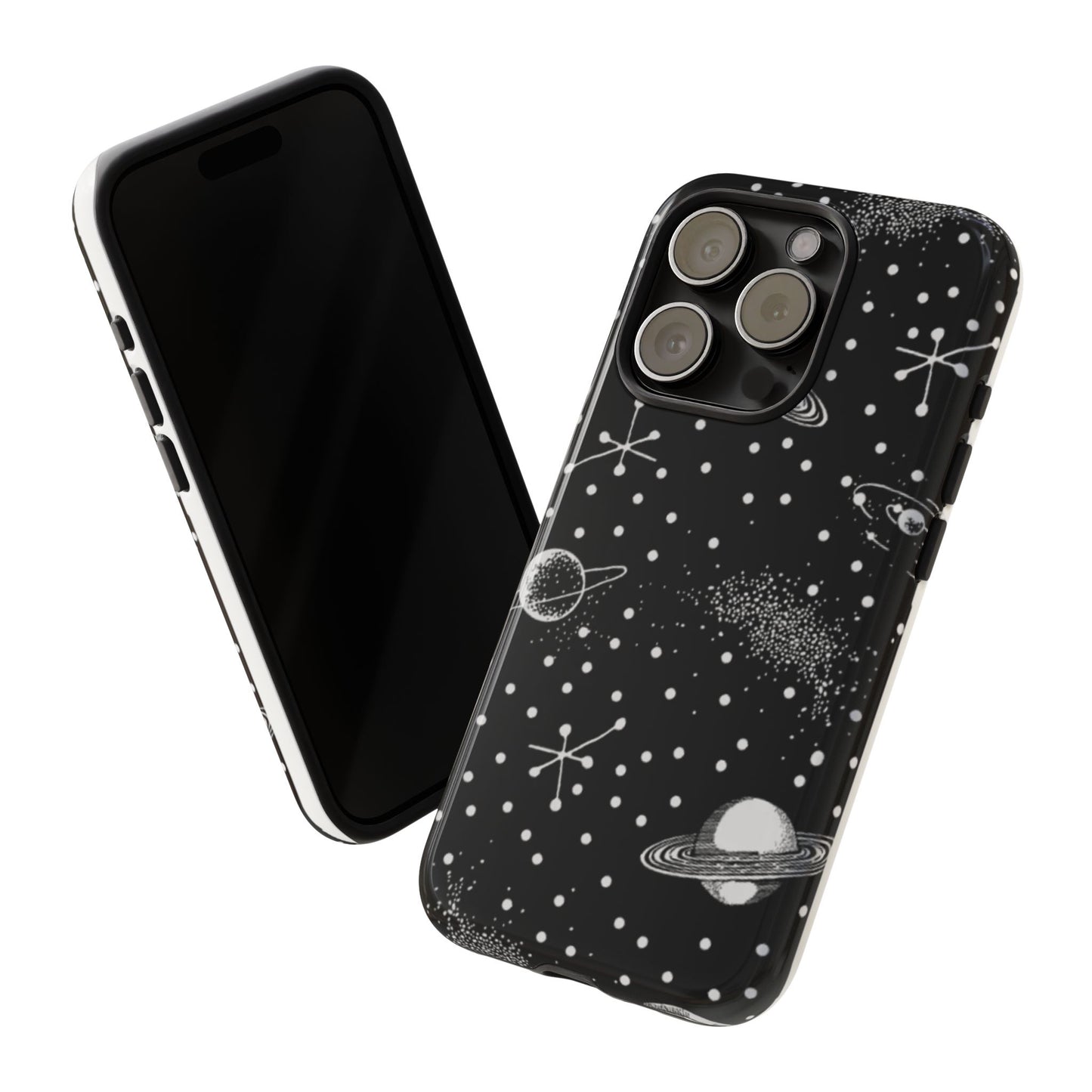 Planet Galaxy Dot Eye Phone Case (Black)