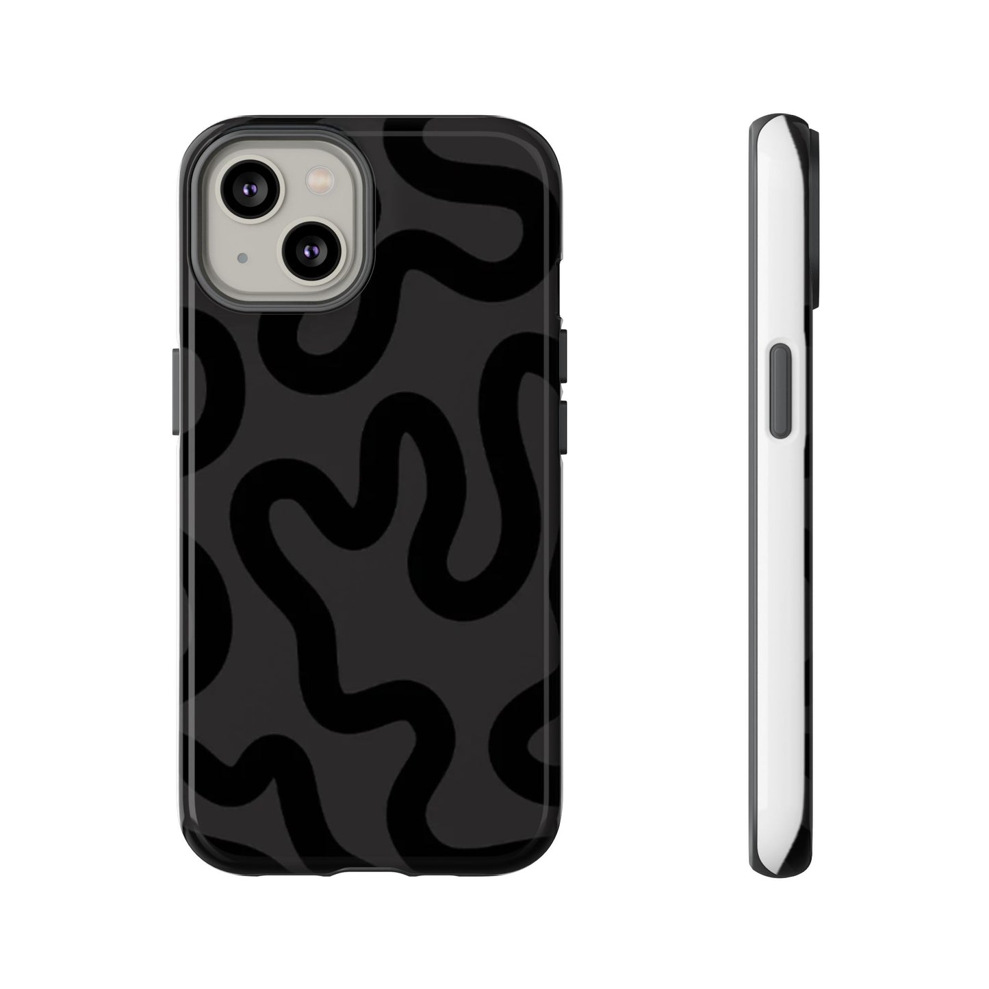 Swirl Lines Abstract Phone Case (Grey)