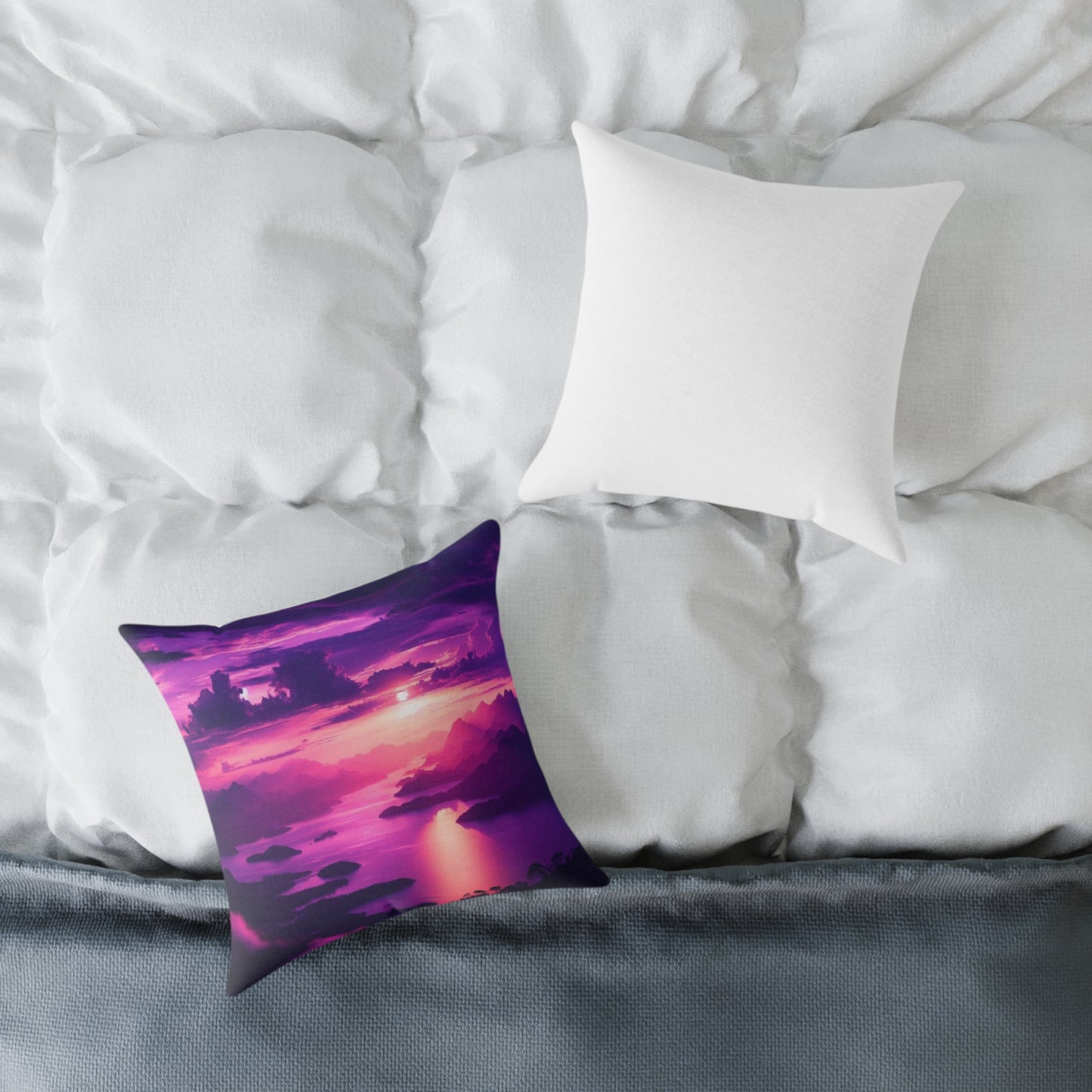 Square Poly Canva Pillow The beatifull art