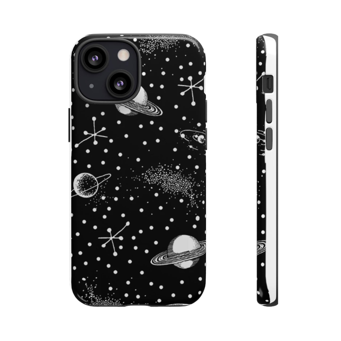 Planet Galaxy Dot Eye Phone Case (Black)