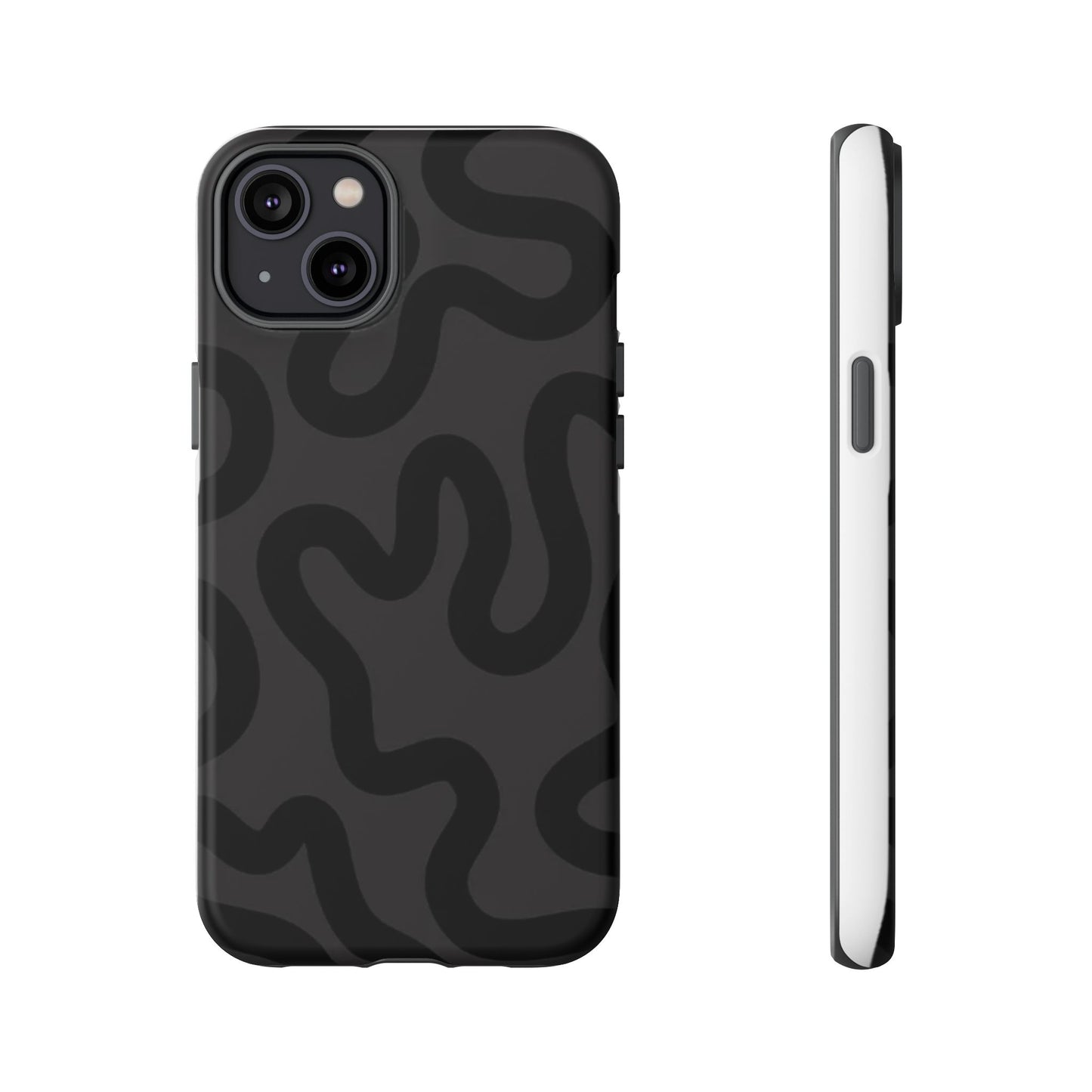 Swirl Lines Abstract Phone Case (Grey)