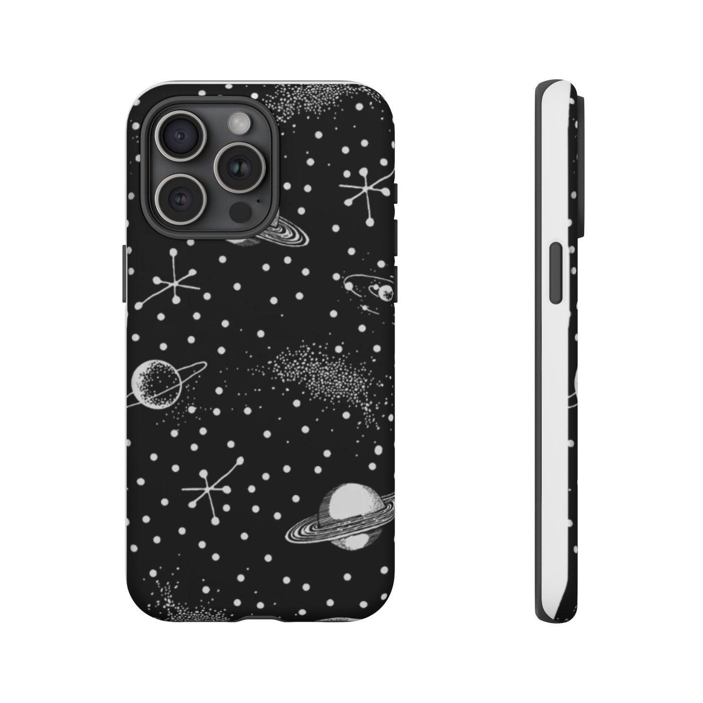 Planet Galaxy Dot Eye Phone Case (Black)