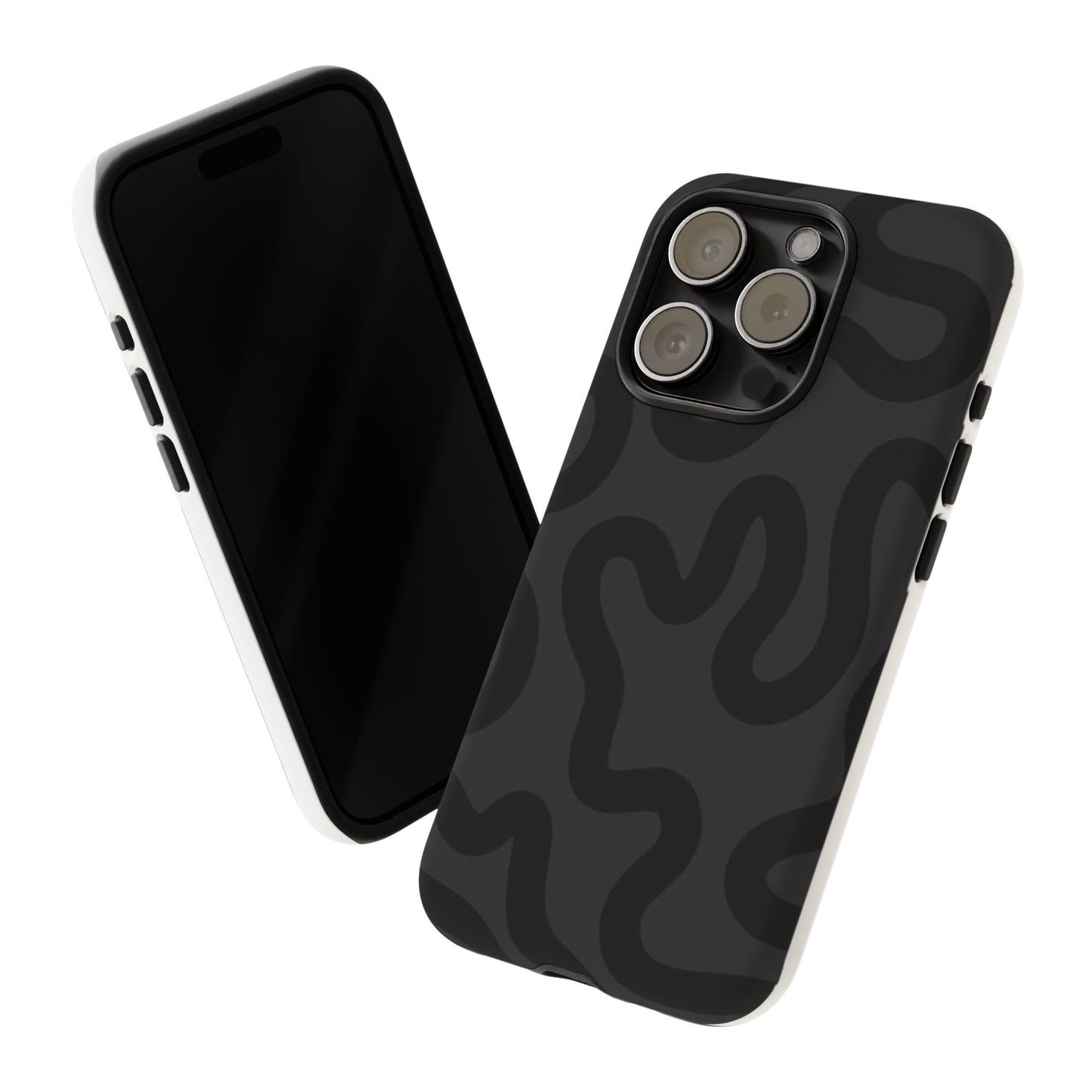 Swirl Lines Abstract Phone Case (Grey)