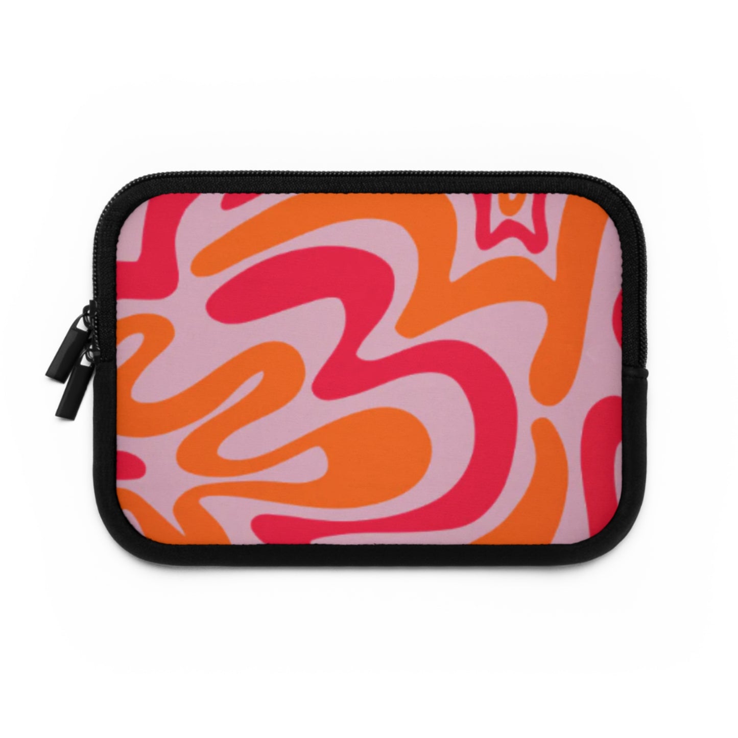 Swirl Shapes Laptop Sleeve (Pink Red)