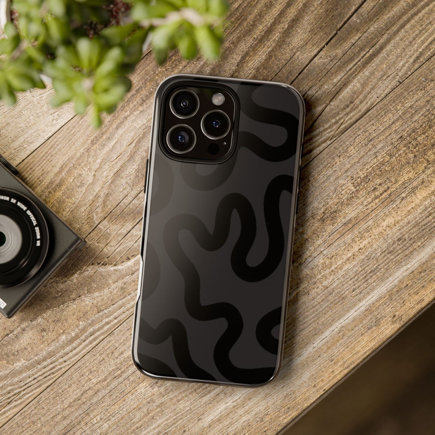 Swirl Lines Abstract Phone Case (Grey)