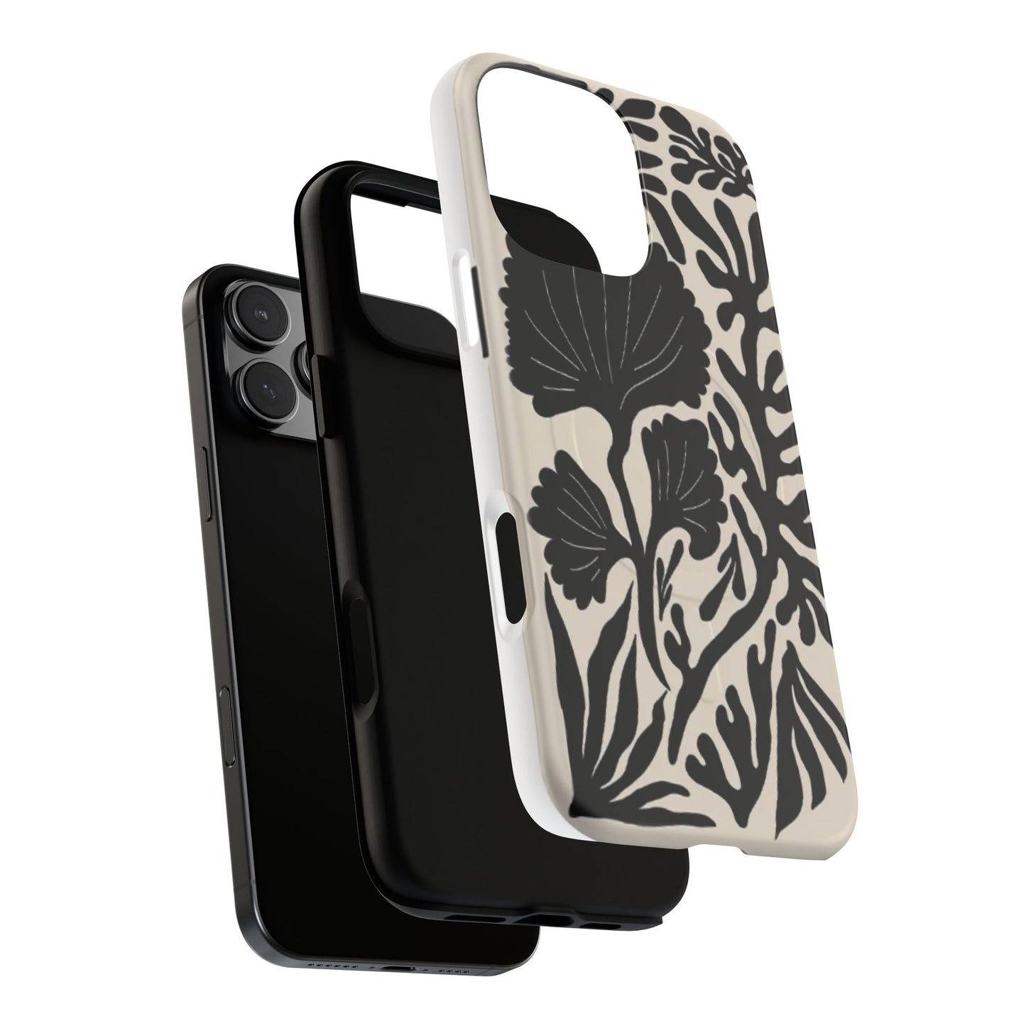 Abstract Coral Reef MagSafe Phone Case (Cream)