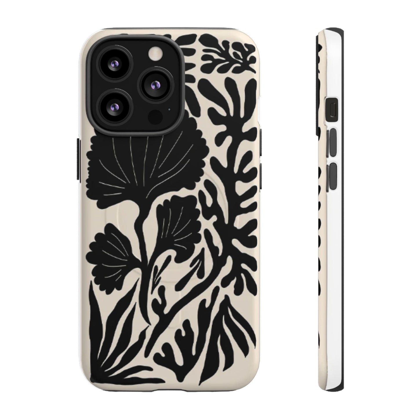 Abstract Coral Reef MagSafe Phone Case (Cream)