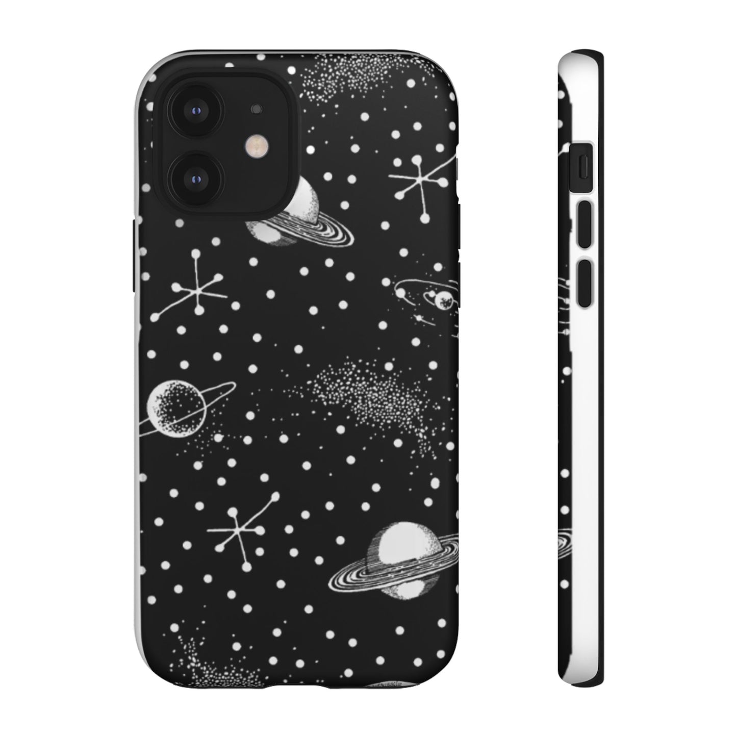 Planet Galaxy Dot Eye Phone Case (Black)