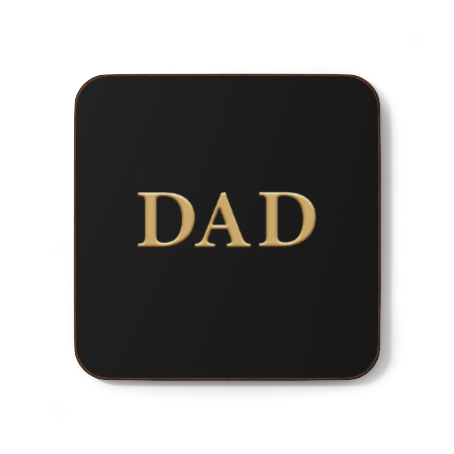 Alphabet Lux Dad Drinks Coaster (Black)