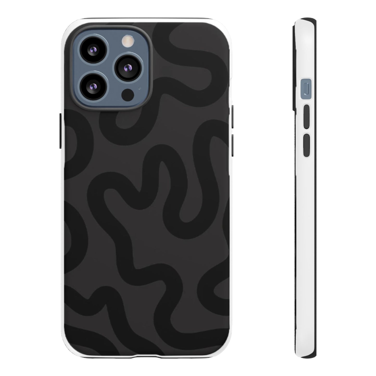 Swirl Lines Abstract Phone Case (Grey)