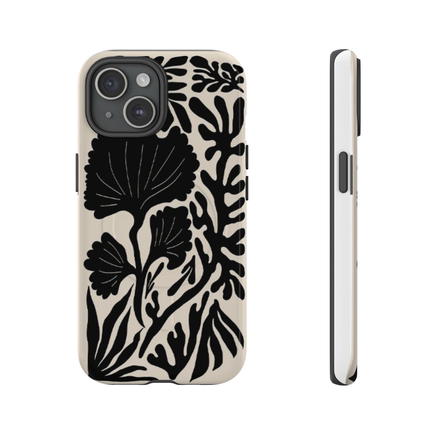 Abstract Coral Reef MagSafe Phone Case (Cream)