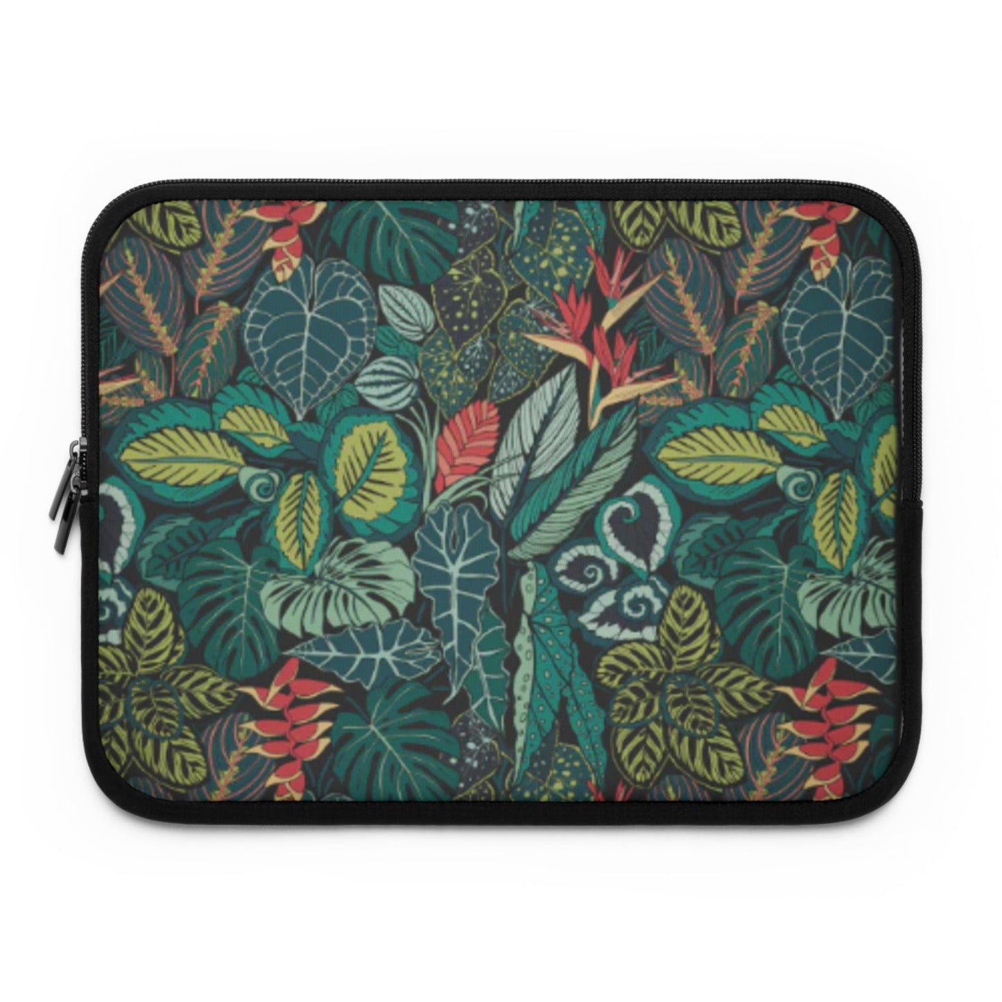 Jungle Leaves by Freya's Prints Laptop Sleeve (Green)