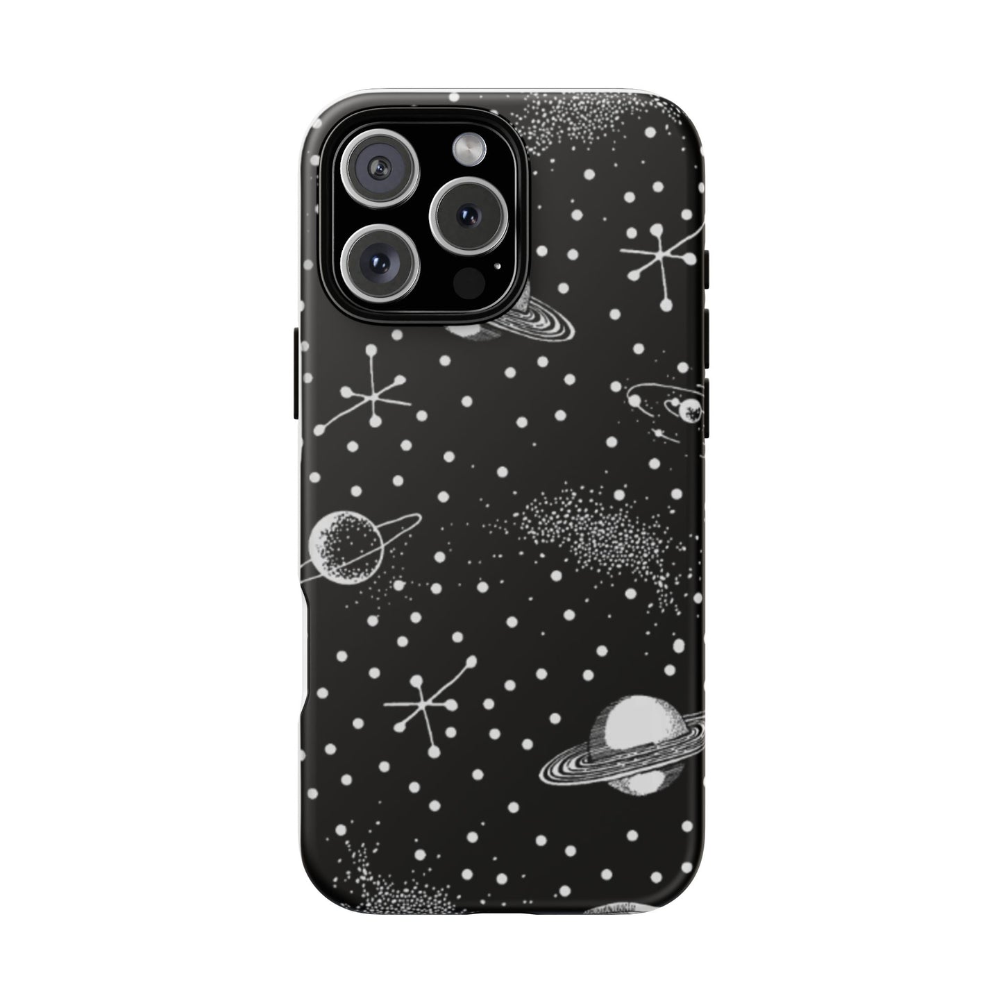 Planet Galaxy Dot Eye Phone Case (Black)