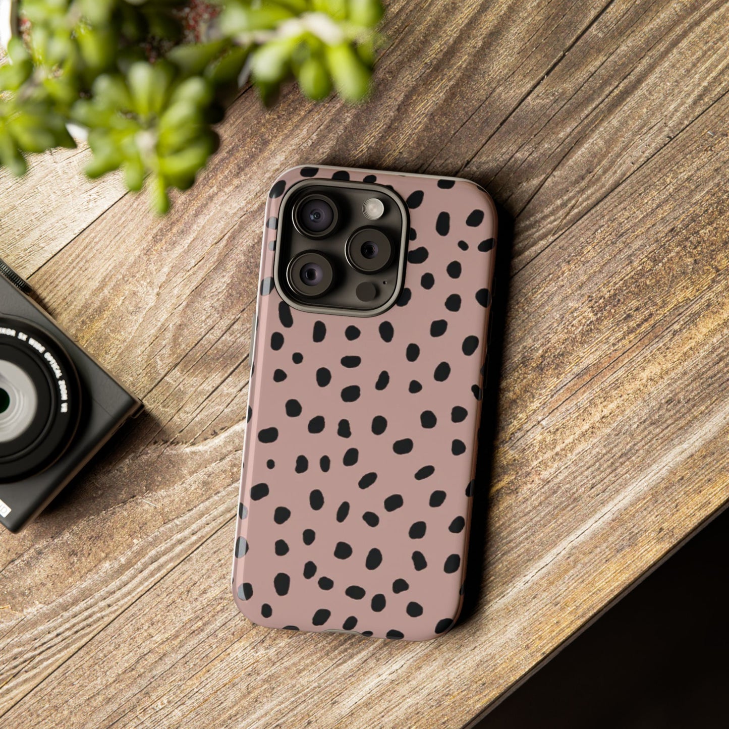 Polka Dots Memphis Phone Case (Pink)