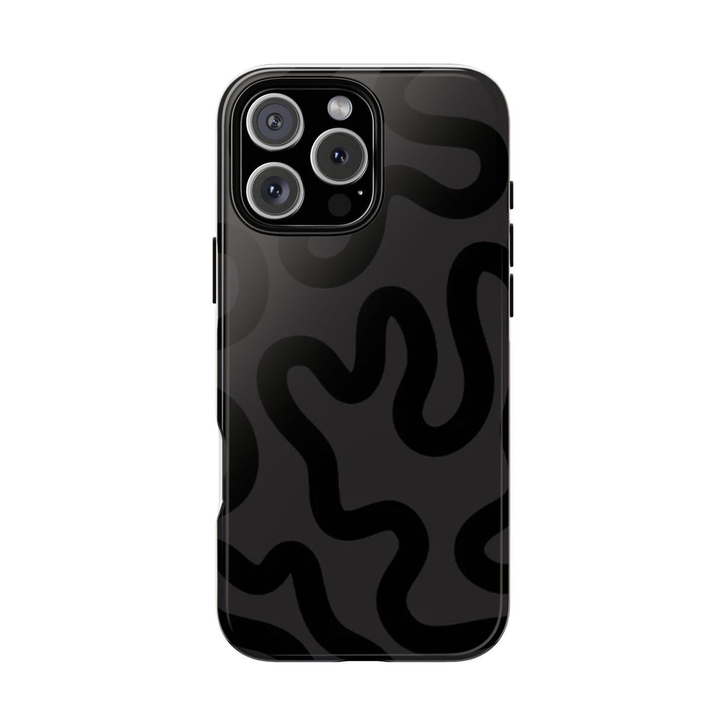 Swirl Lines Abstract Phone Case (Grey)