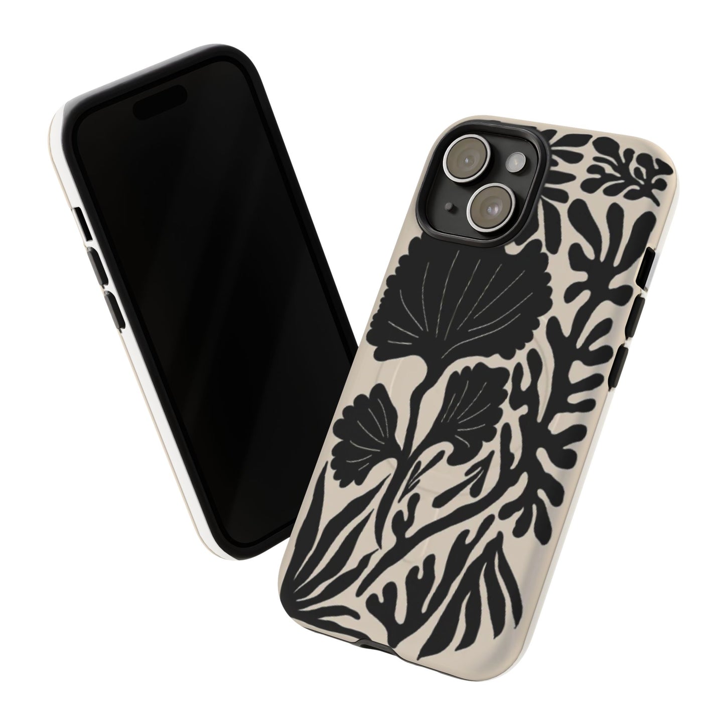 Abstract Coral Reef MagSafe Phone Case (Cream)