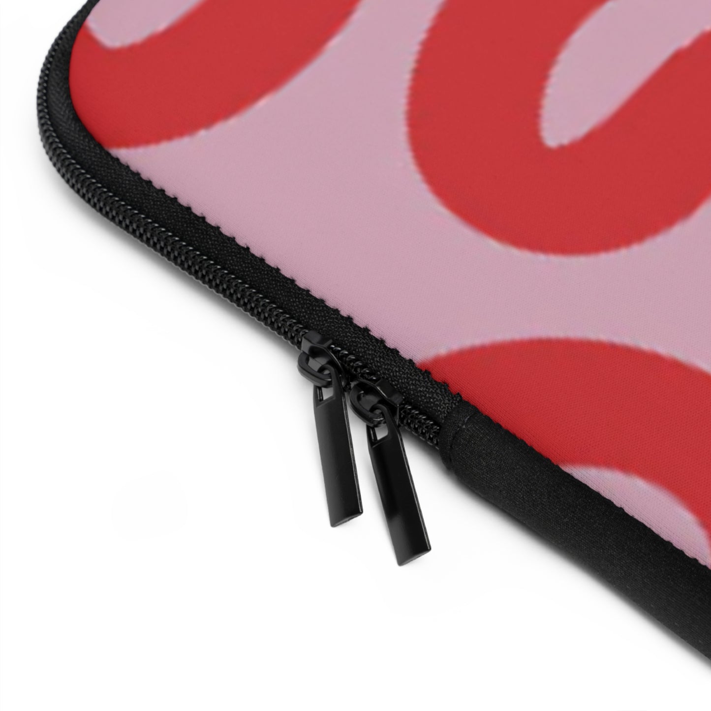 Swirl Lines Abstract Laptop Sleeve (Pink Red)