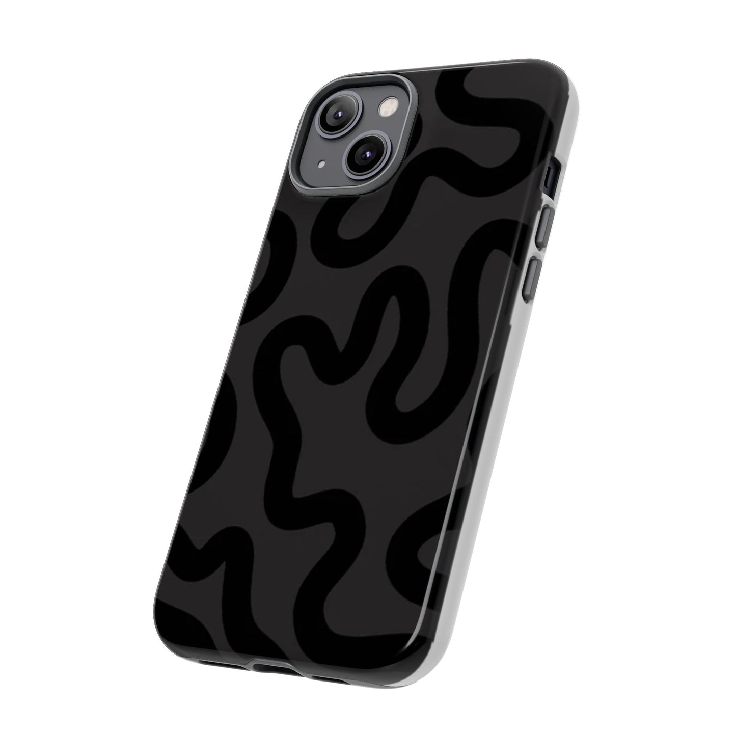 Swirl Lines Abstract Phone Case (Grey)