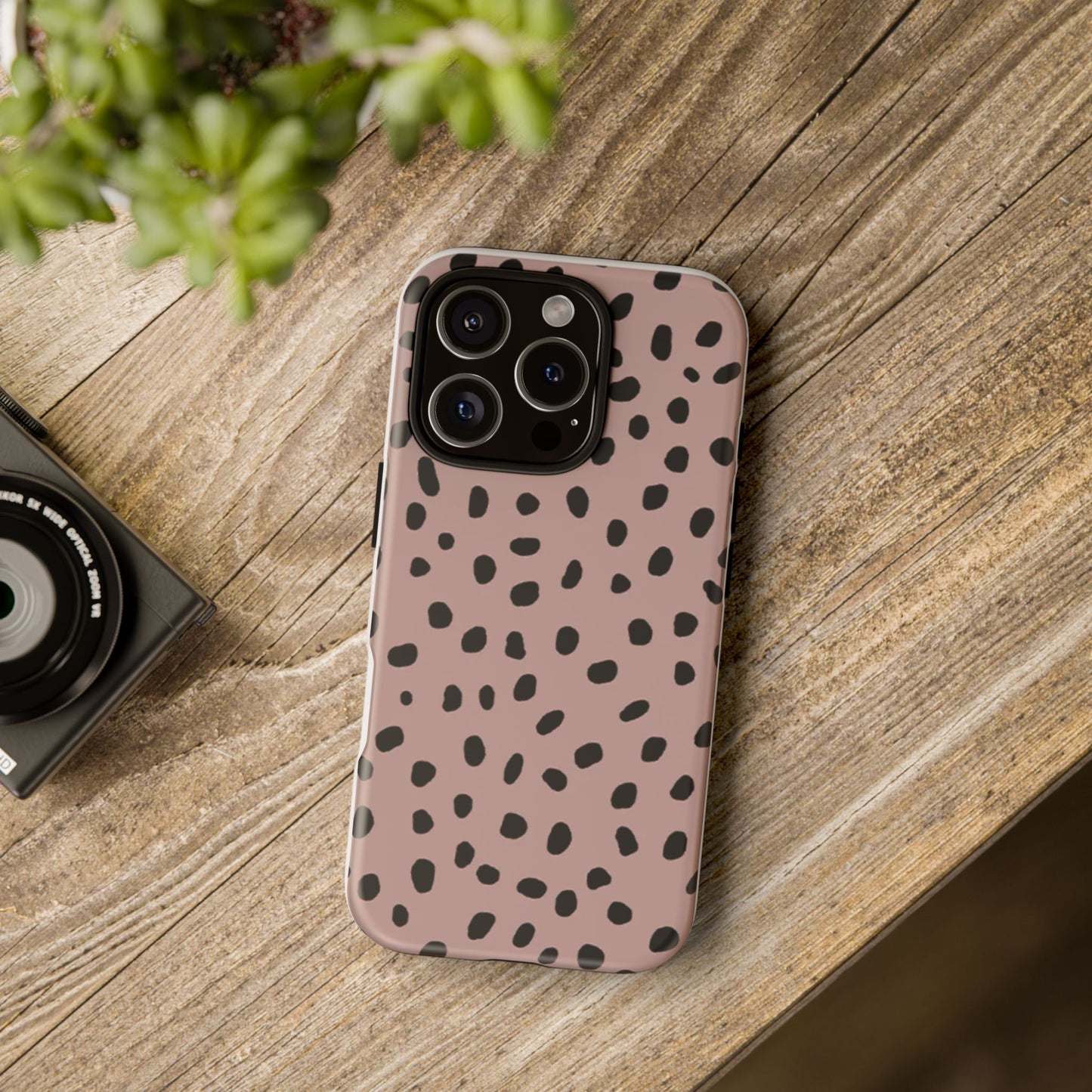 Polka Dots Memphis Phone Case (Pink)