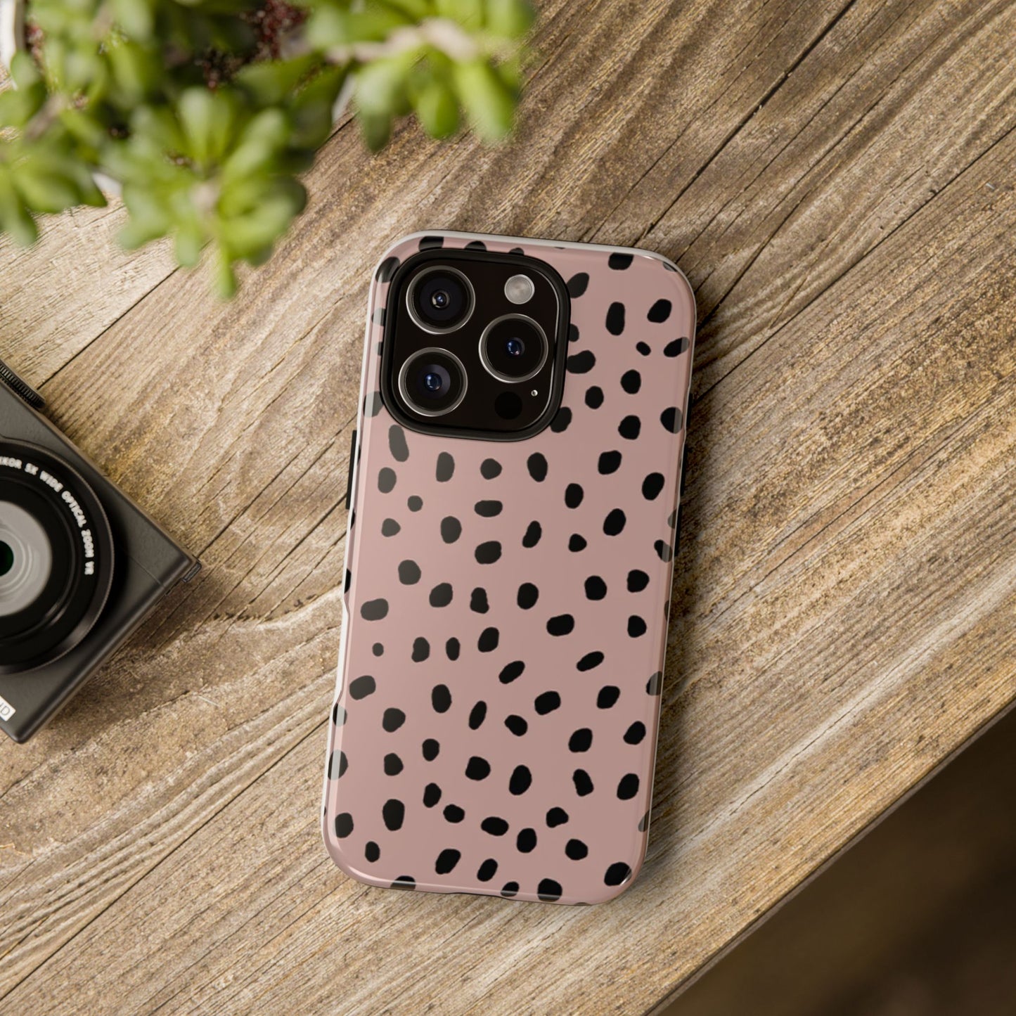 Polka Dots Memphis Phone Case (Pink)