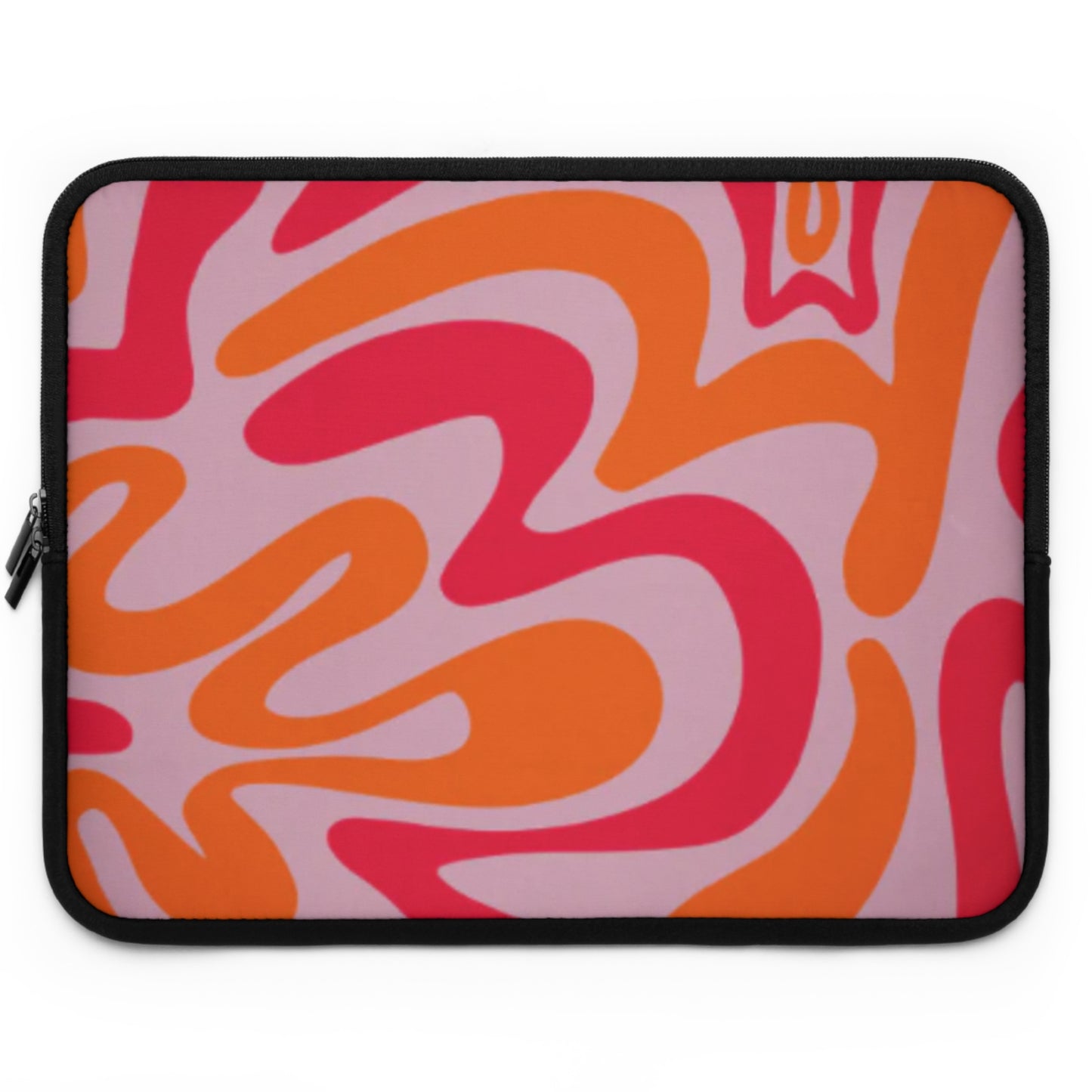 Swirl Shapes Laptop Sleeve (Pink Red)