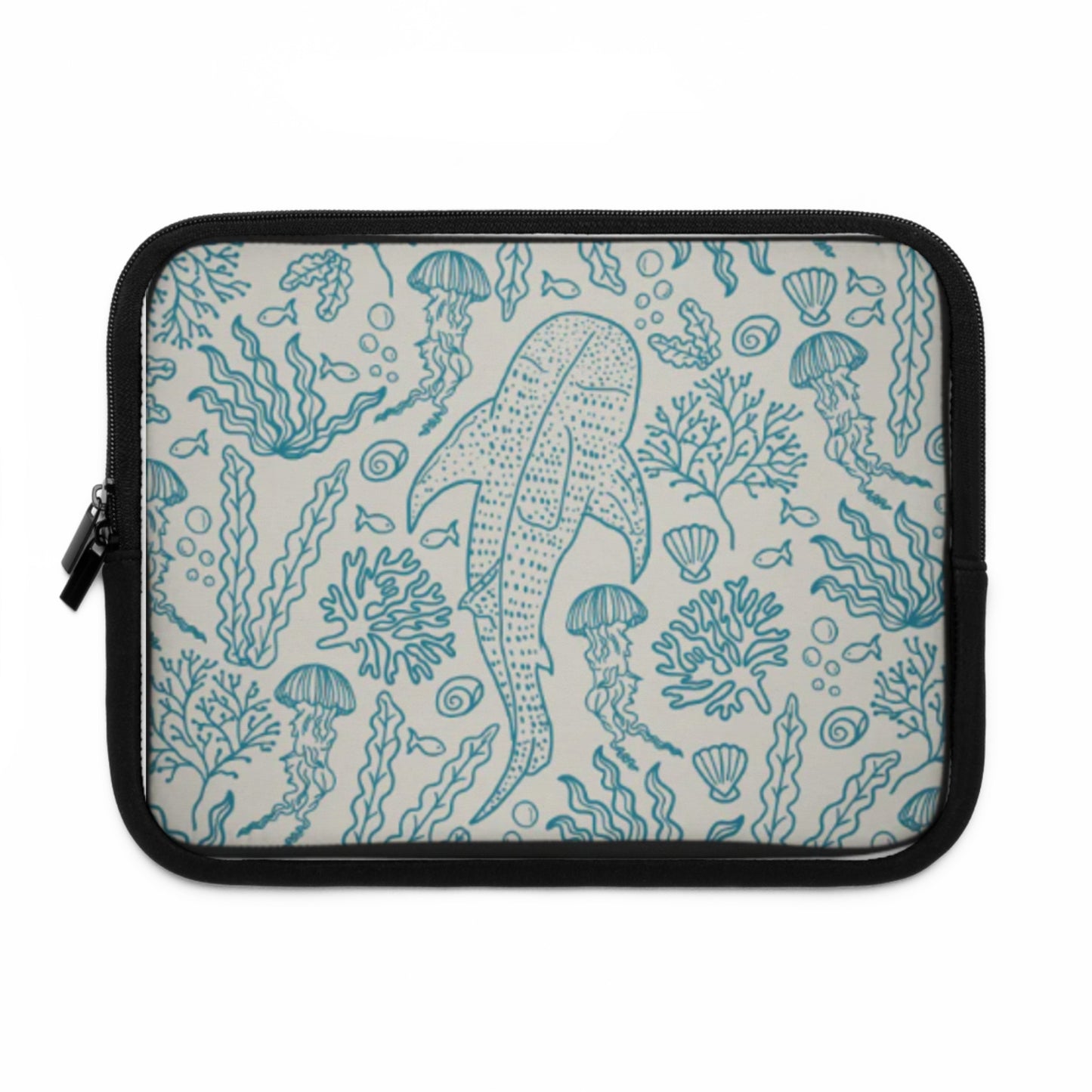 Whale Shark Coral Reef Laptop Sleeve (Beige Blue)