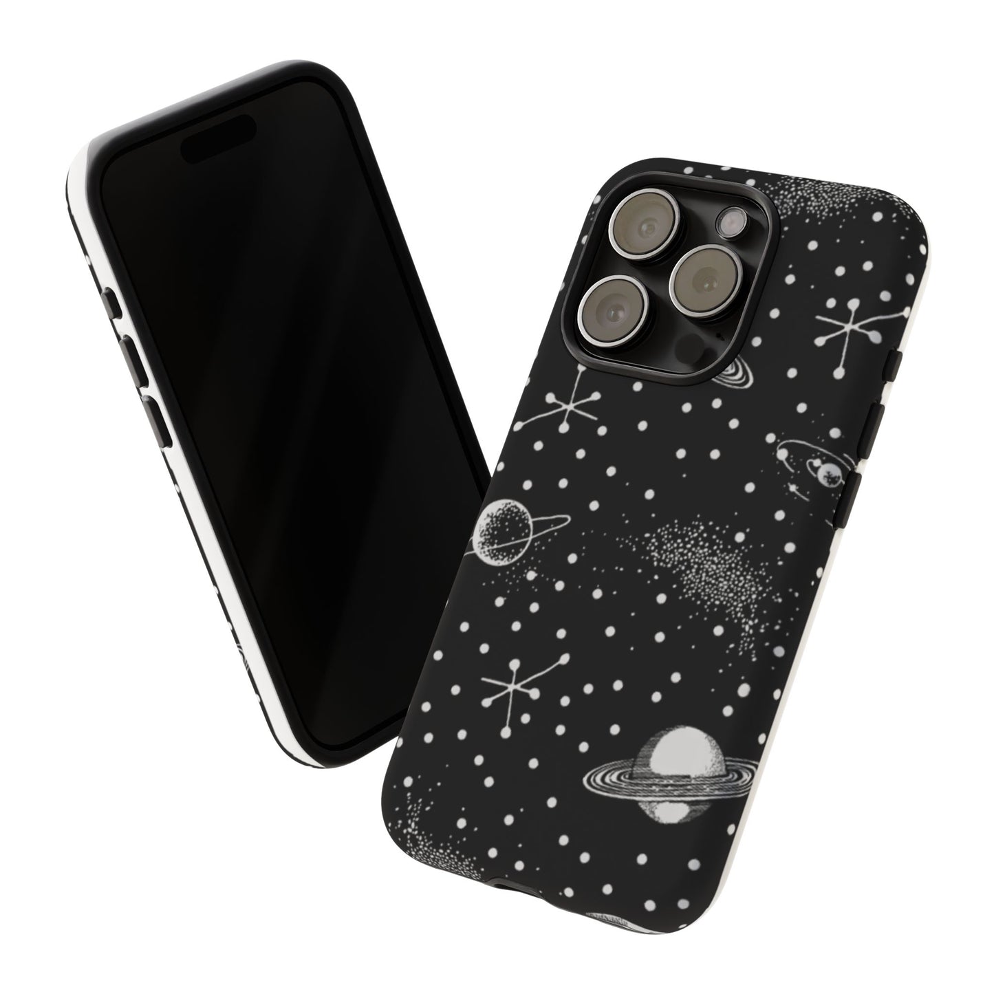 Planet Galaxy Dot Eye Phone Case (Black)