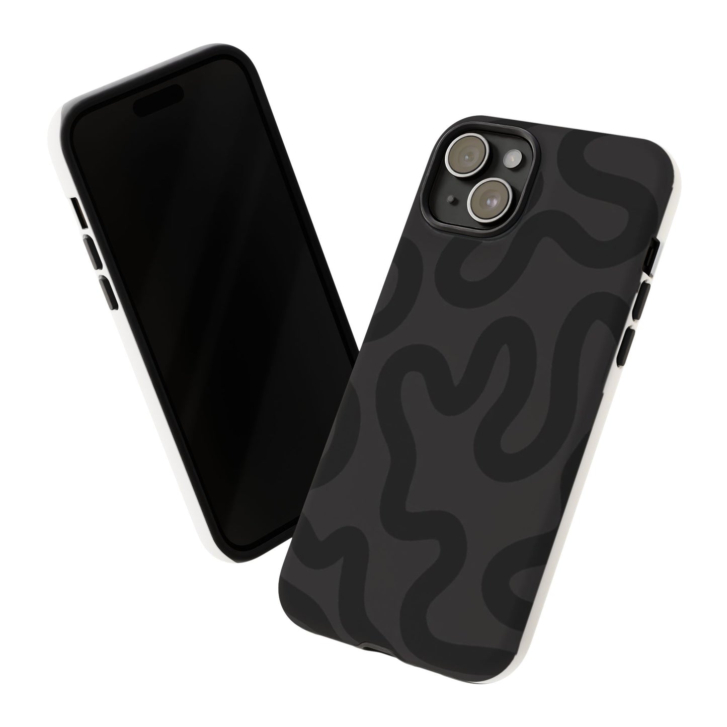 Swirl Lines Abstract Phone Case (Grey)