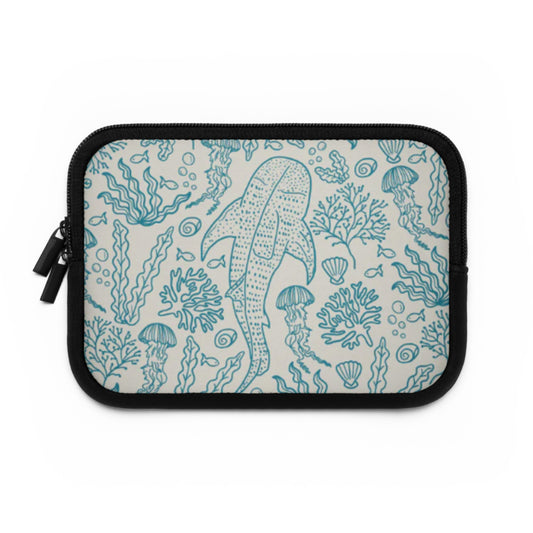 Whale Shark Coral Reef Laptop Sleeve (Beige Blue)