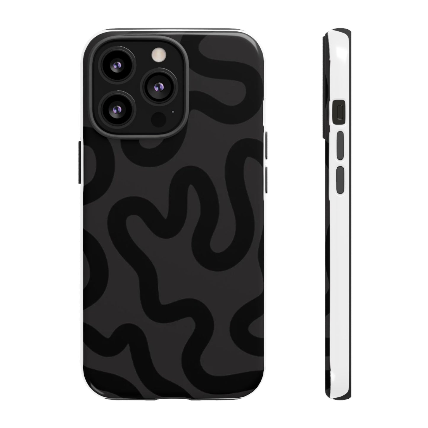 Swirl Lines Abstract Phone Case (Grey)